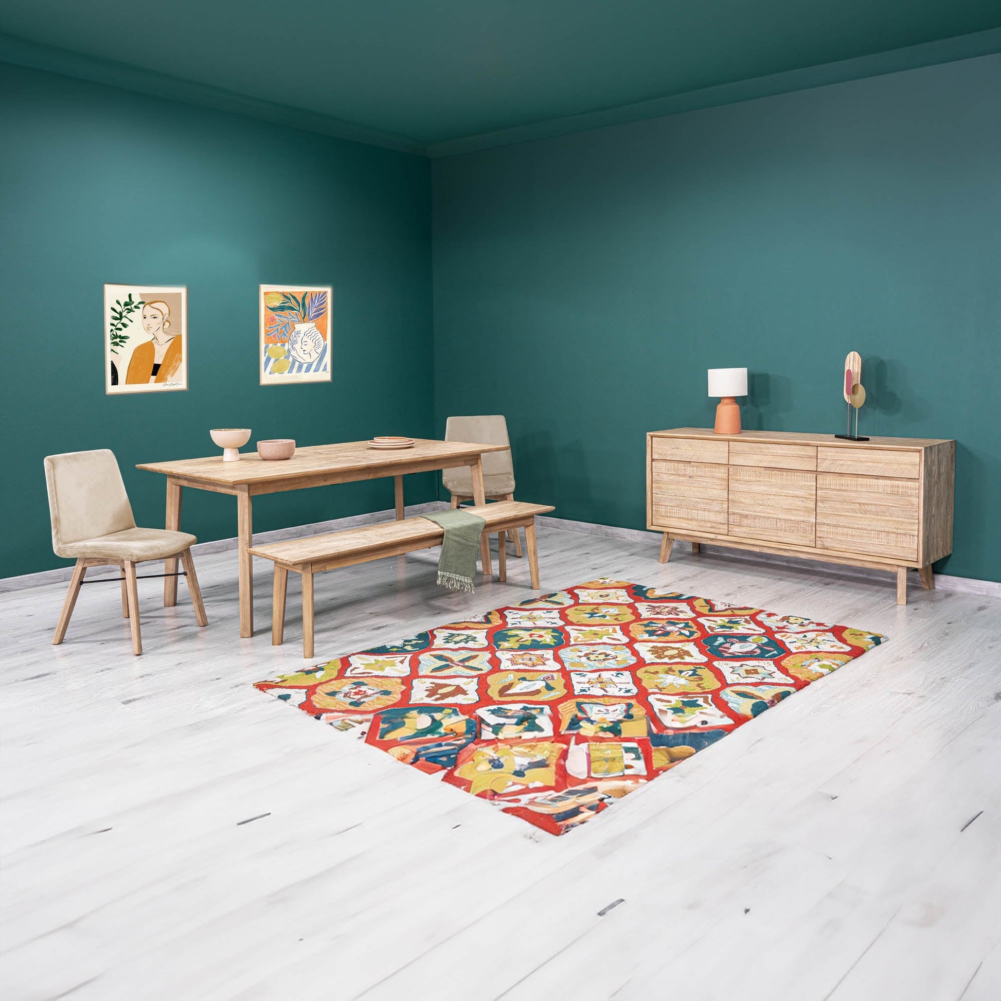 Gia Extension Dining Table 71/102" - Light Driftwood