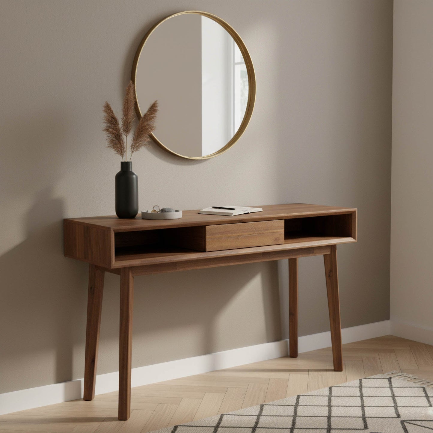 Gia Console Table - Warm Pecan