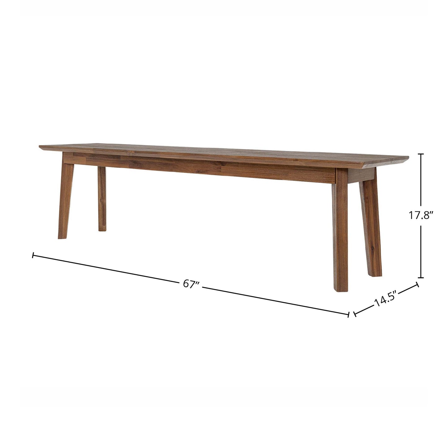 Gia Bench - Warm Pecan