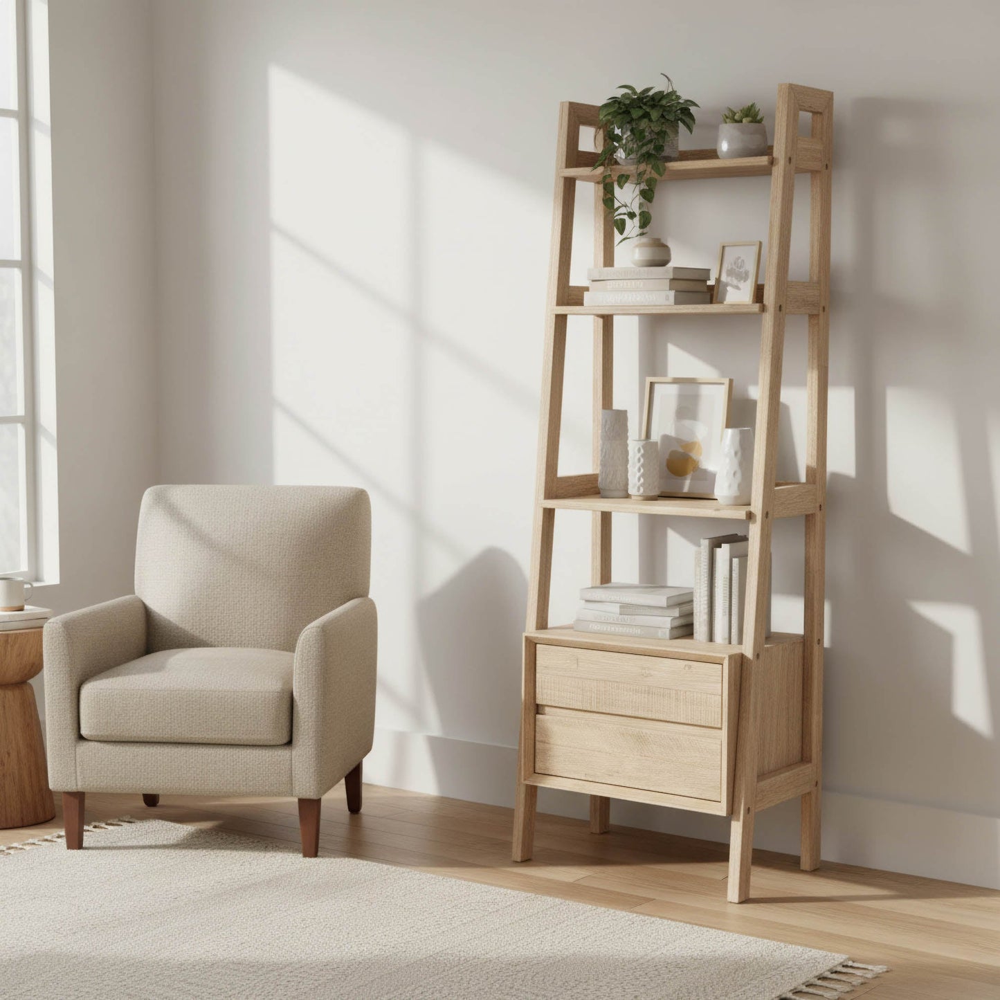 Gia Modular Bookcase - Light Driftwood