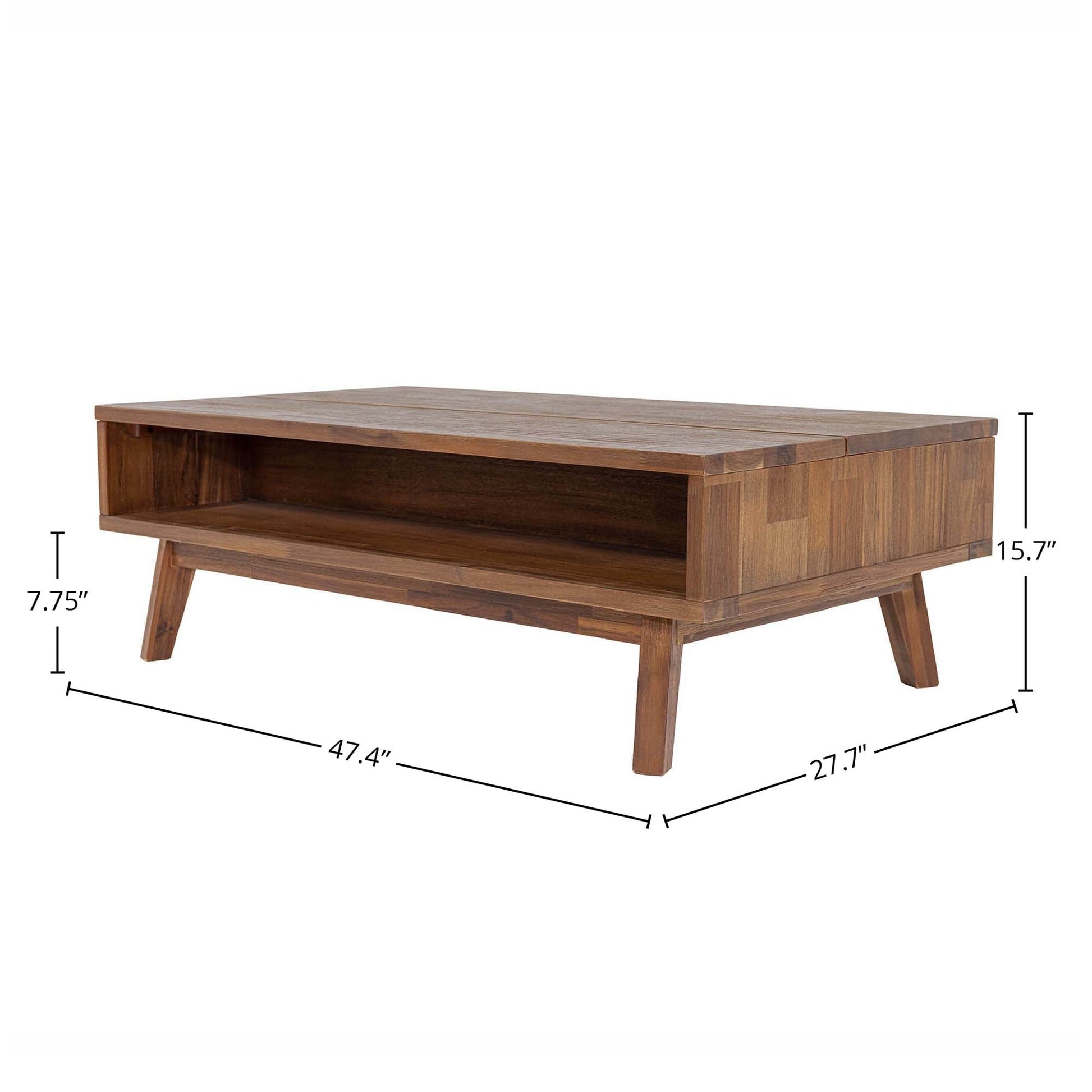 Gia Coffee Table w/ Lift Top - Warm Pecan