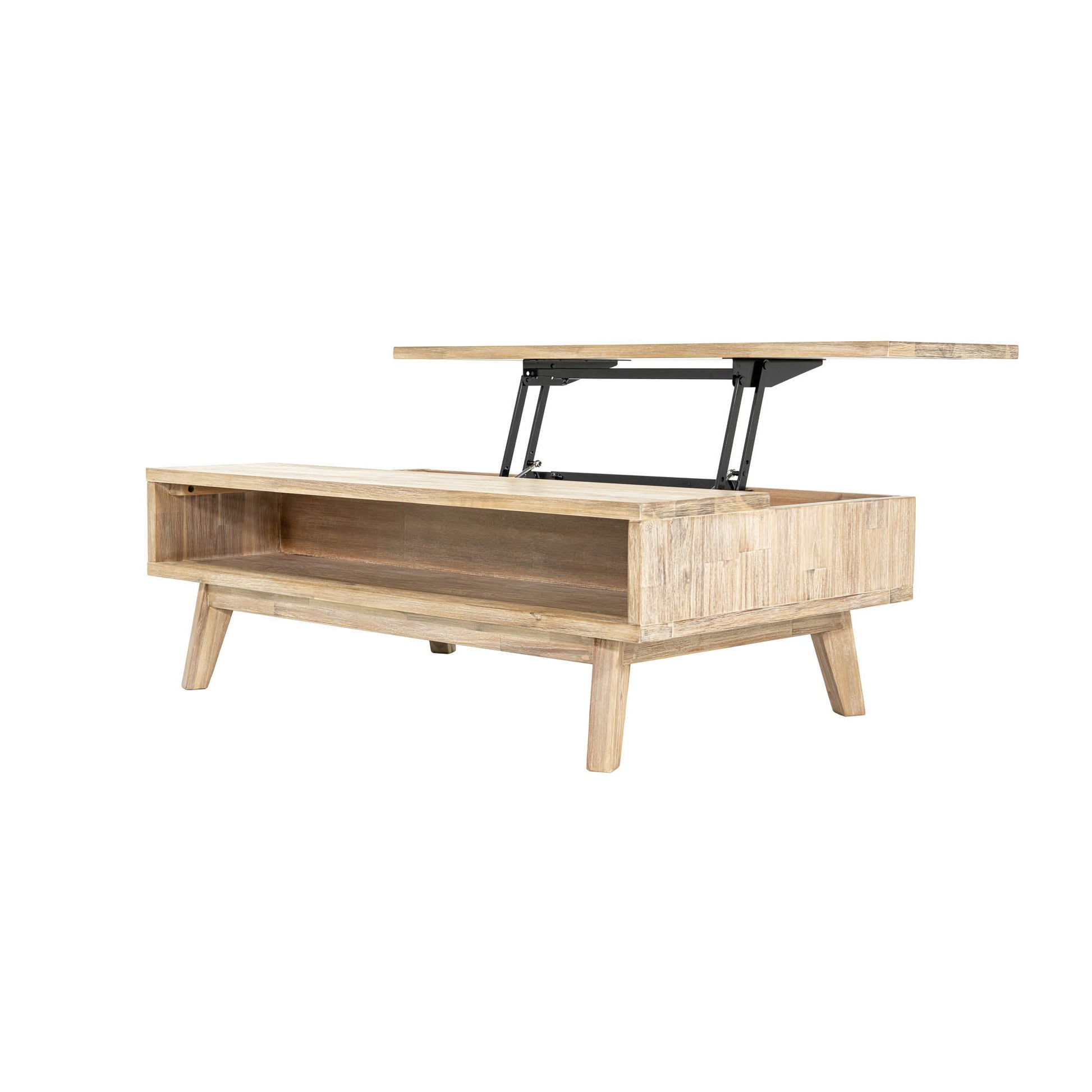 Gia Coffee Table w/ Lift Top - Light Driftwood