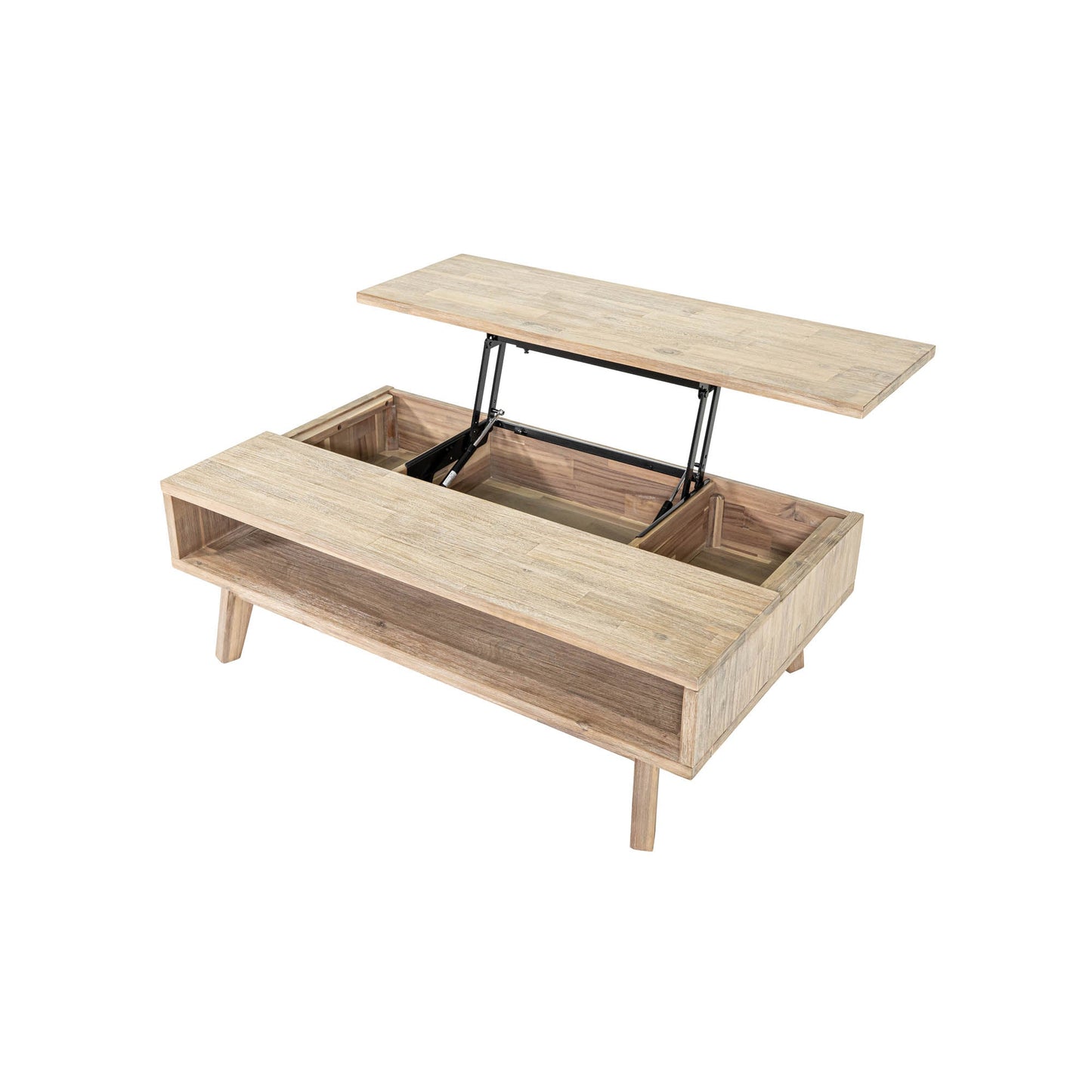 Gia Coffee Table w/ Lift Top - Light Driftwood