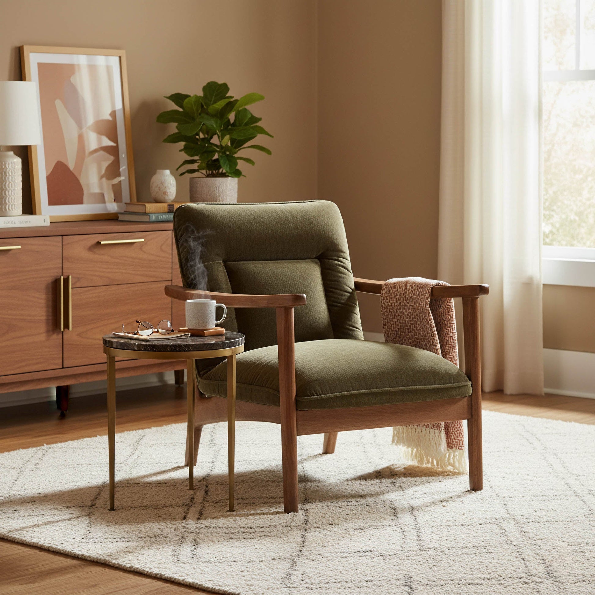 Highland Club Chair - Pine
