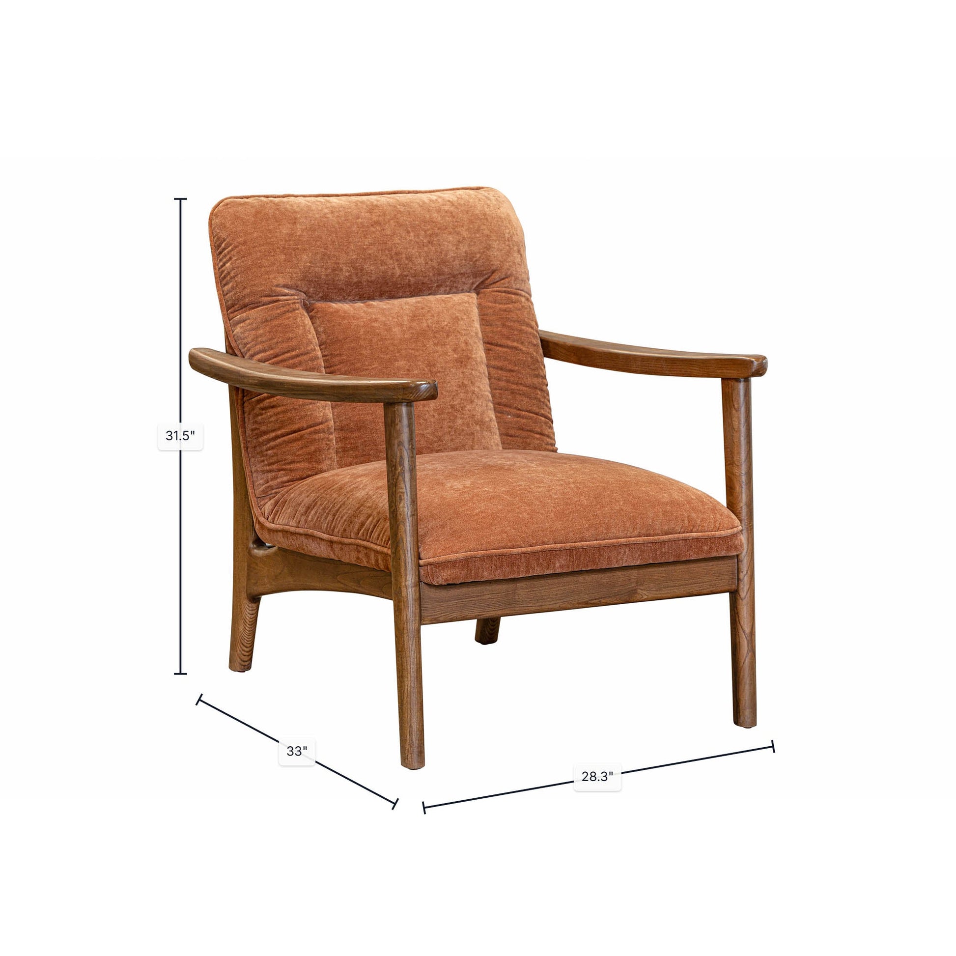 Highland Club Chair - Rust