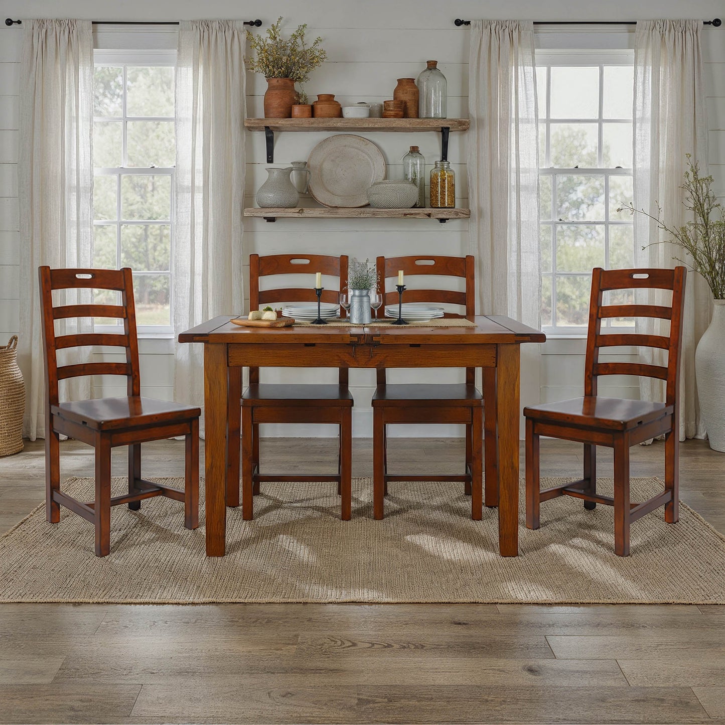 Irish Coast Small Extension Dining Table (47"/62") - African Dusk