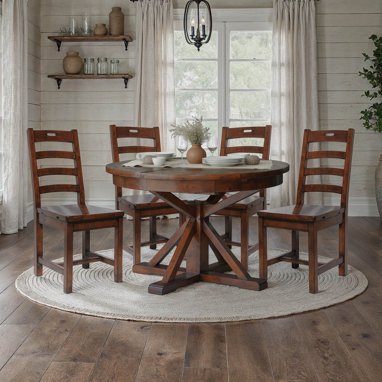 Irish Coast Round 47/63" Extension Dining Table - African Dusk