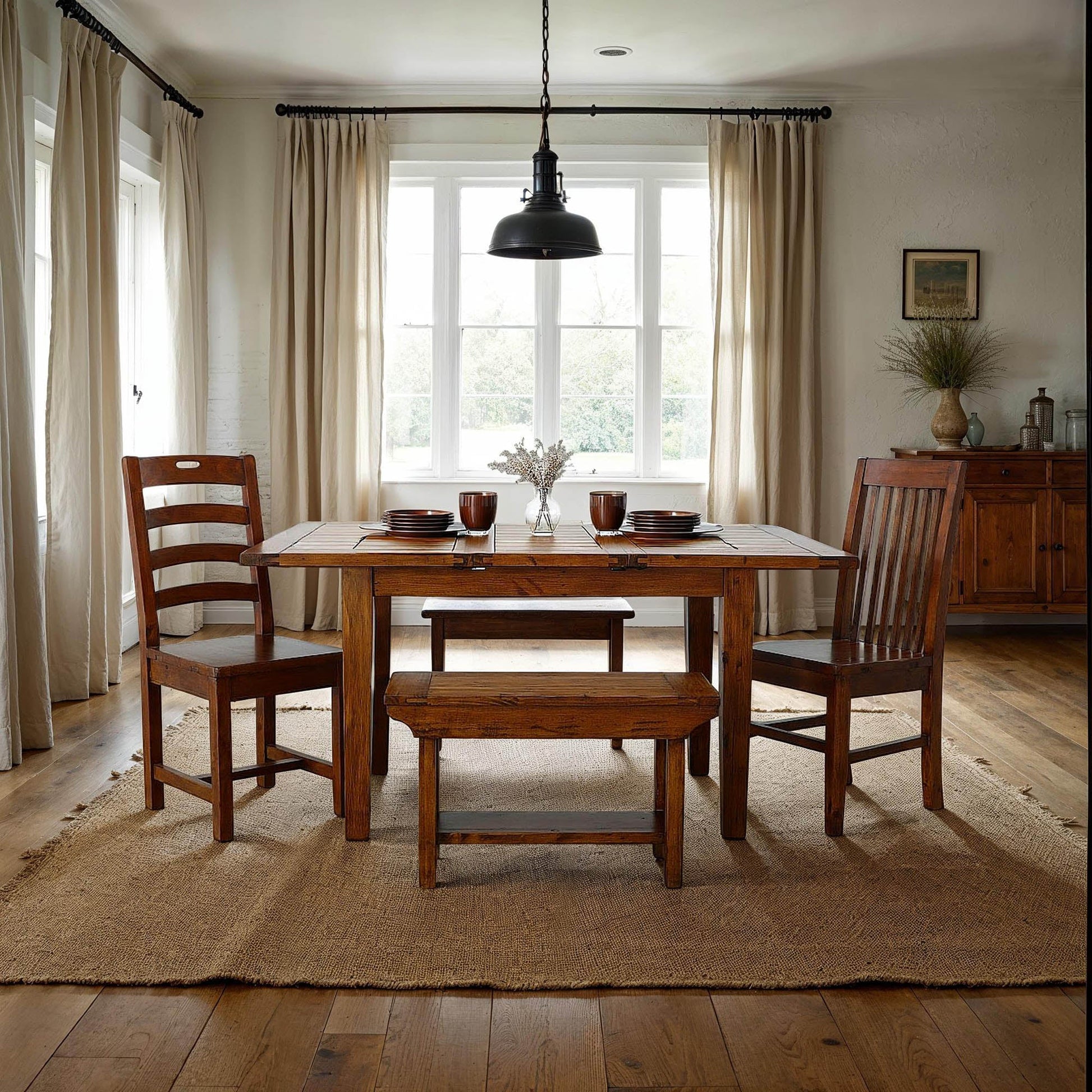 Irish Coast Regular Extension Dining Table (55"/71") - African Dusk