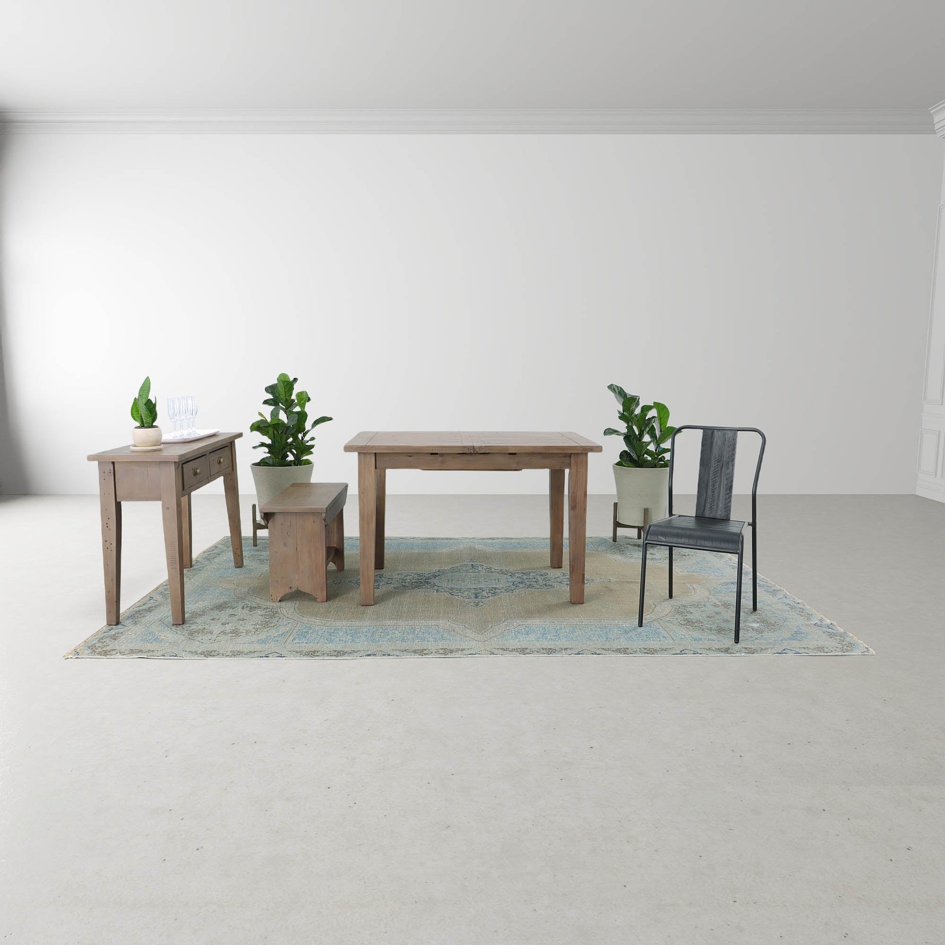Irish Coast Small Extension Dining Table (47"/62") - Sundried
