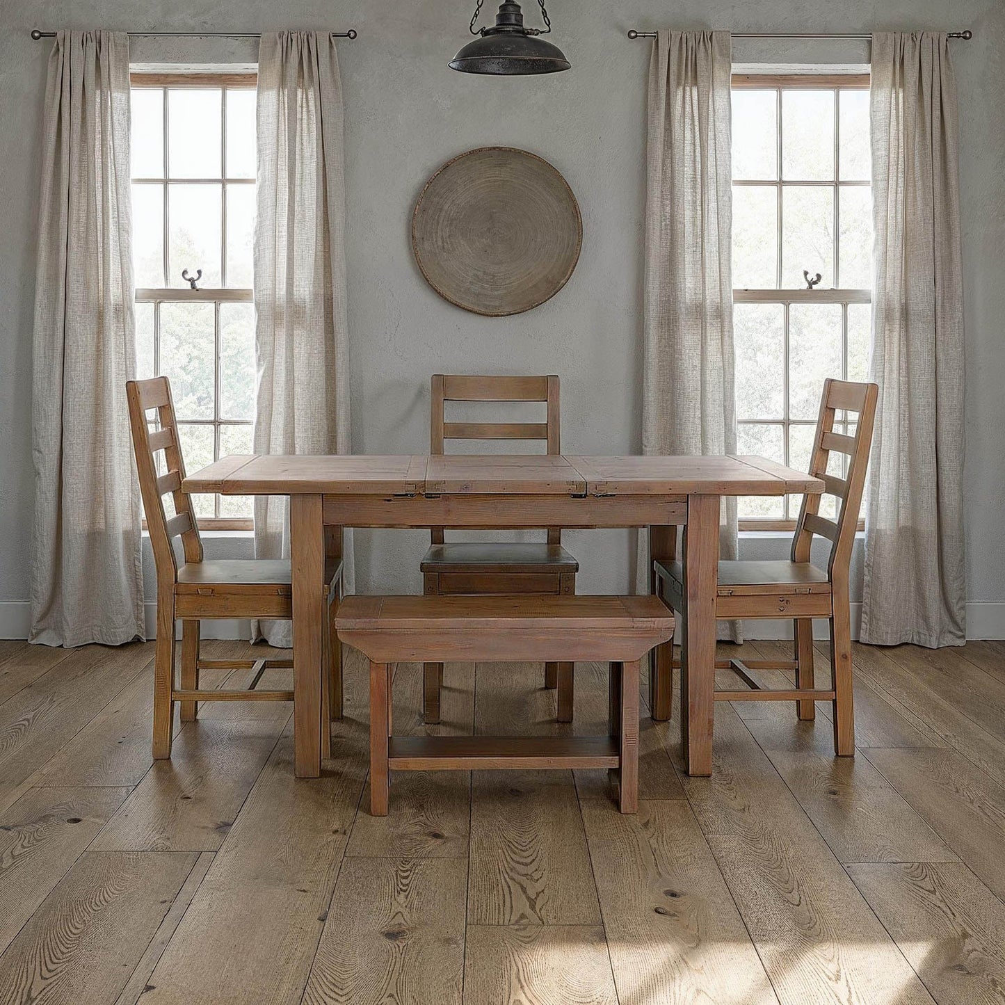 Irish Coast Small Extension Dining Table (47"/62") - Sundried