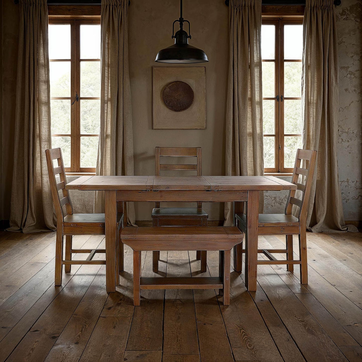 Irish Coast Small Extension Dining Table (47"/62") - Sundried