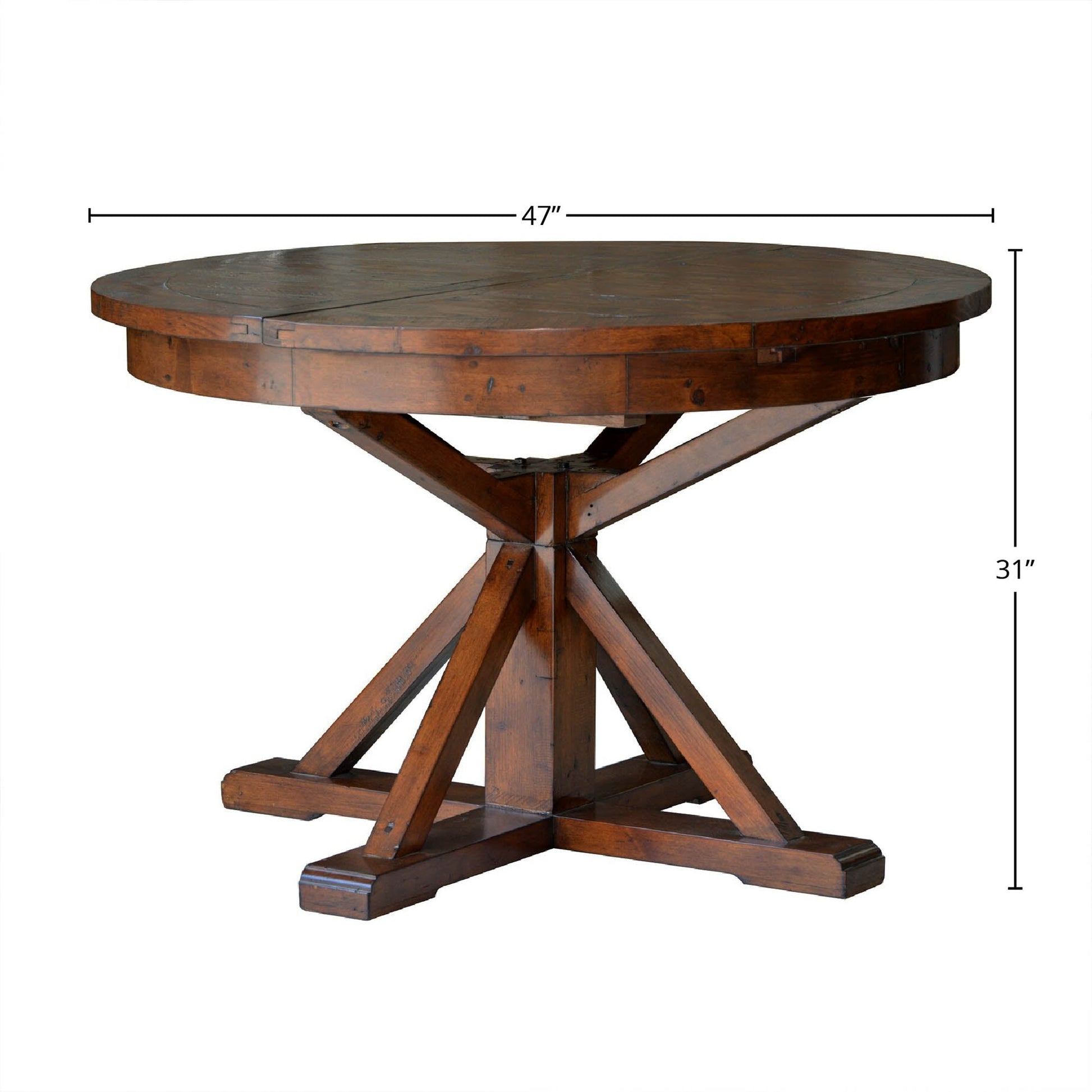 Irish Coast Round 47/63" Extension Dining Table - African Dusk