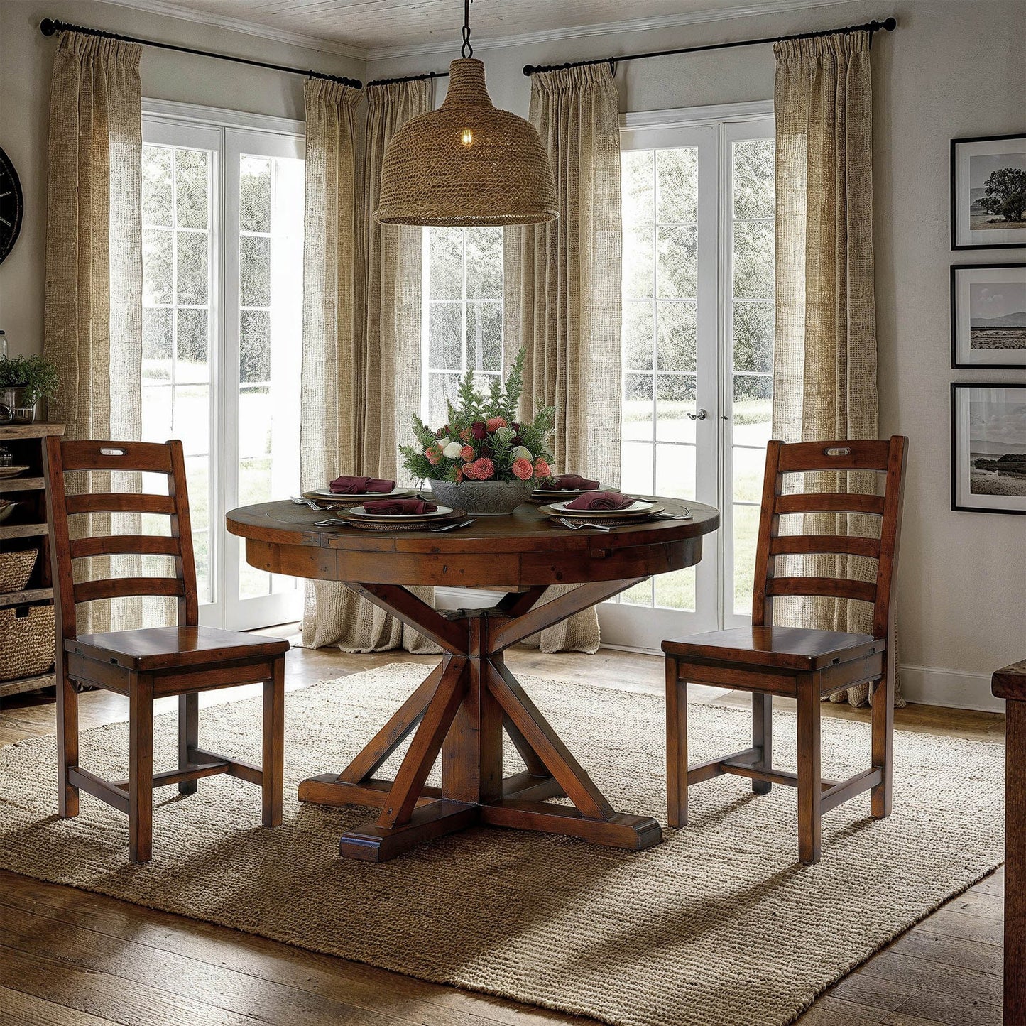 Irish Coast Round 47/63" Extension Dining Table - African Dusk