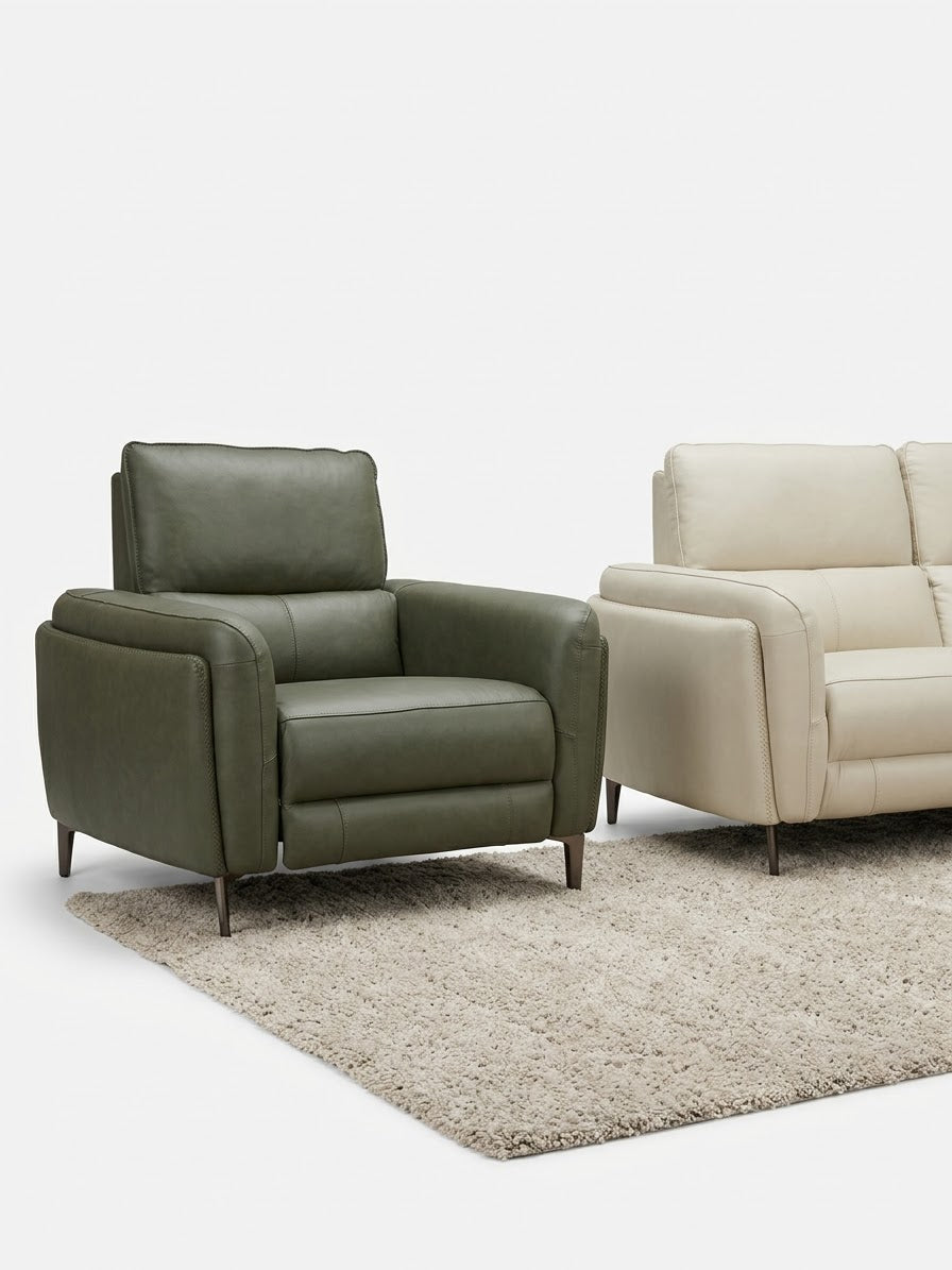 Vellora Genuine Leather Power Reclining Loveseat