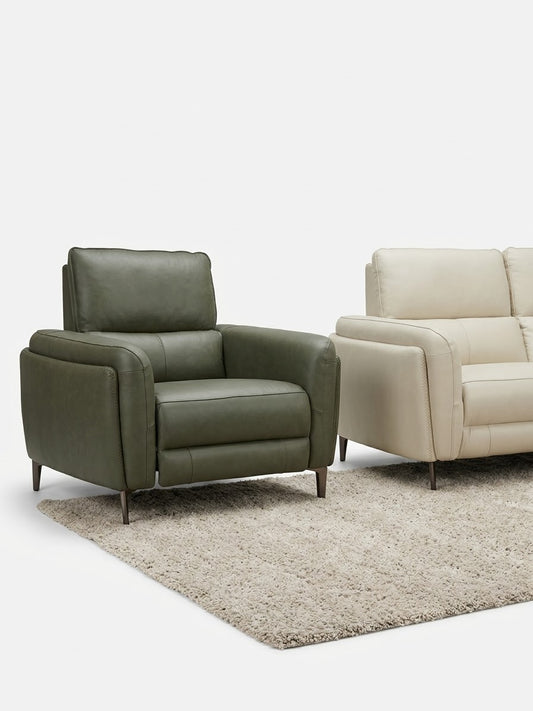 Vellora Genuine Leather Power Recliner Chair