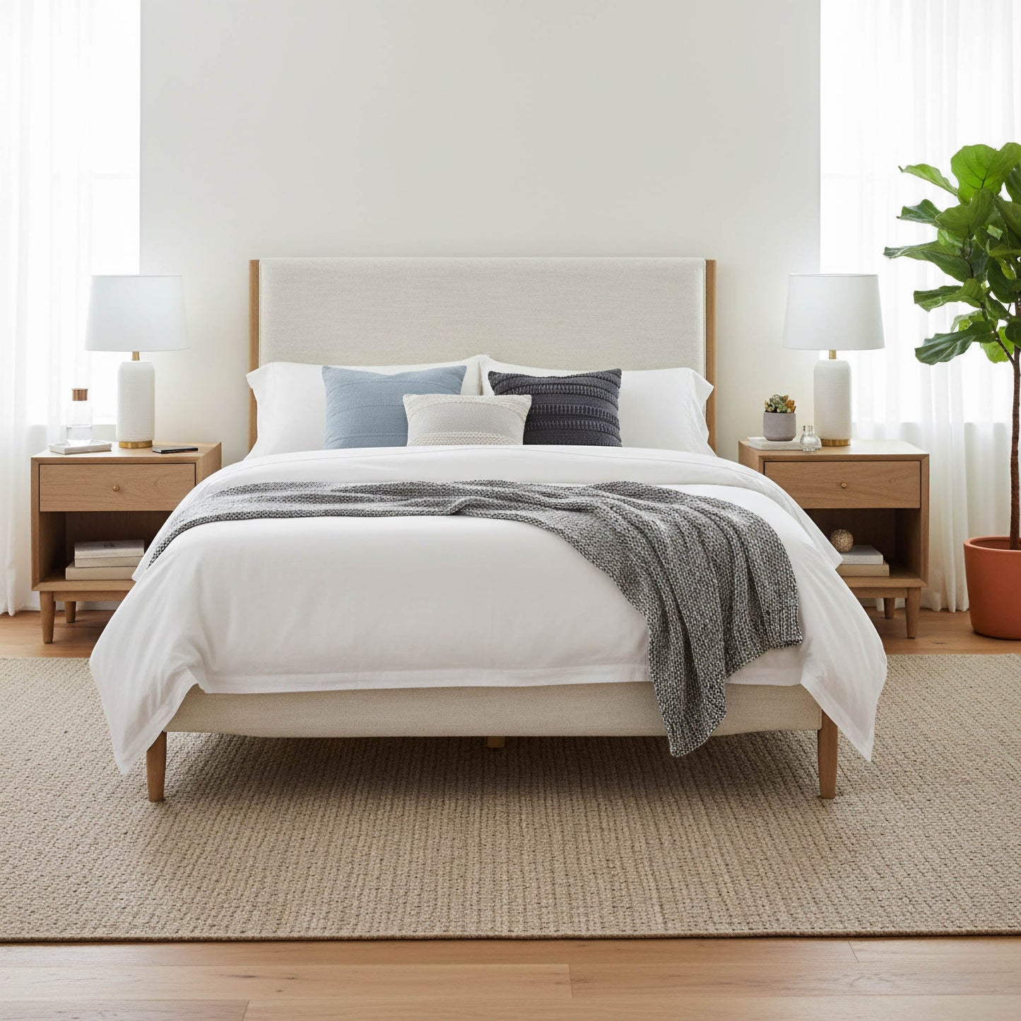 Kamelia Queen Bed - Sand