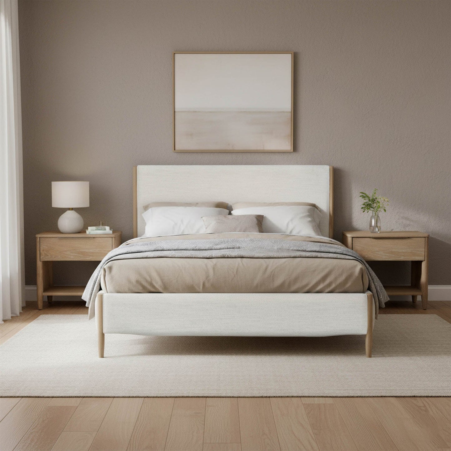 Kamelia Queen Bed - Sand
