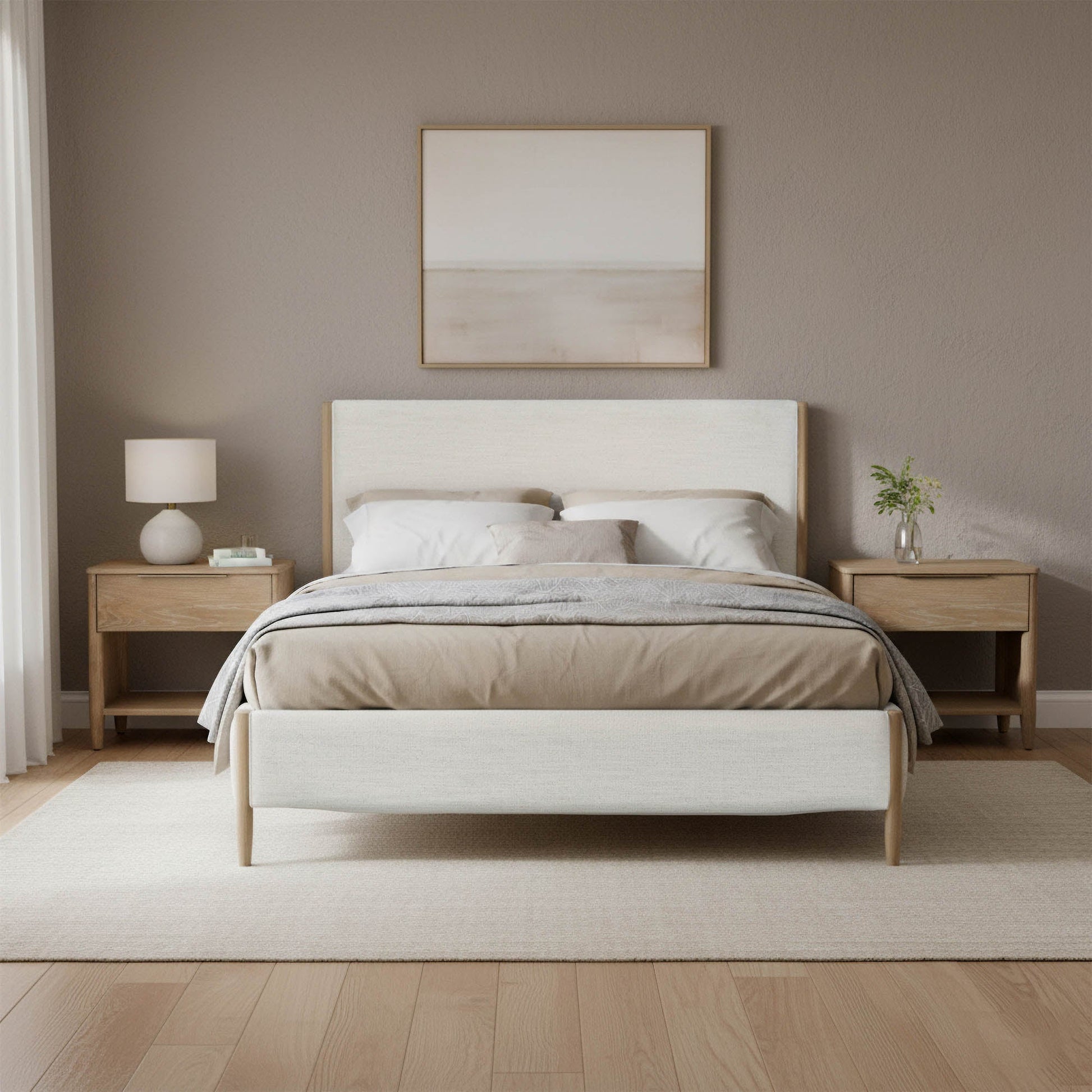 Kamelia Queen Bed - Sand