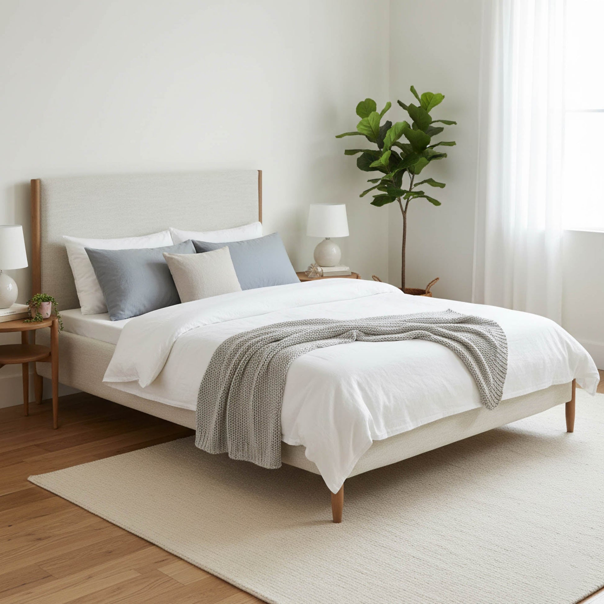 Kamelia Queen Bed - Sand