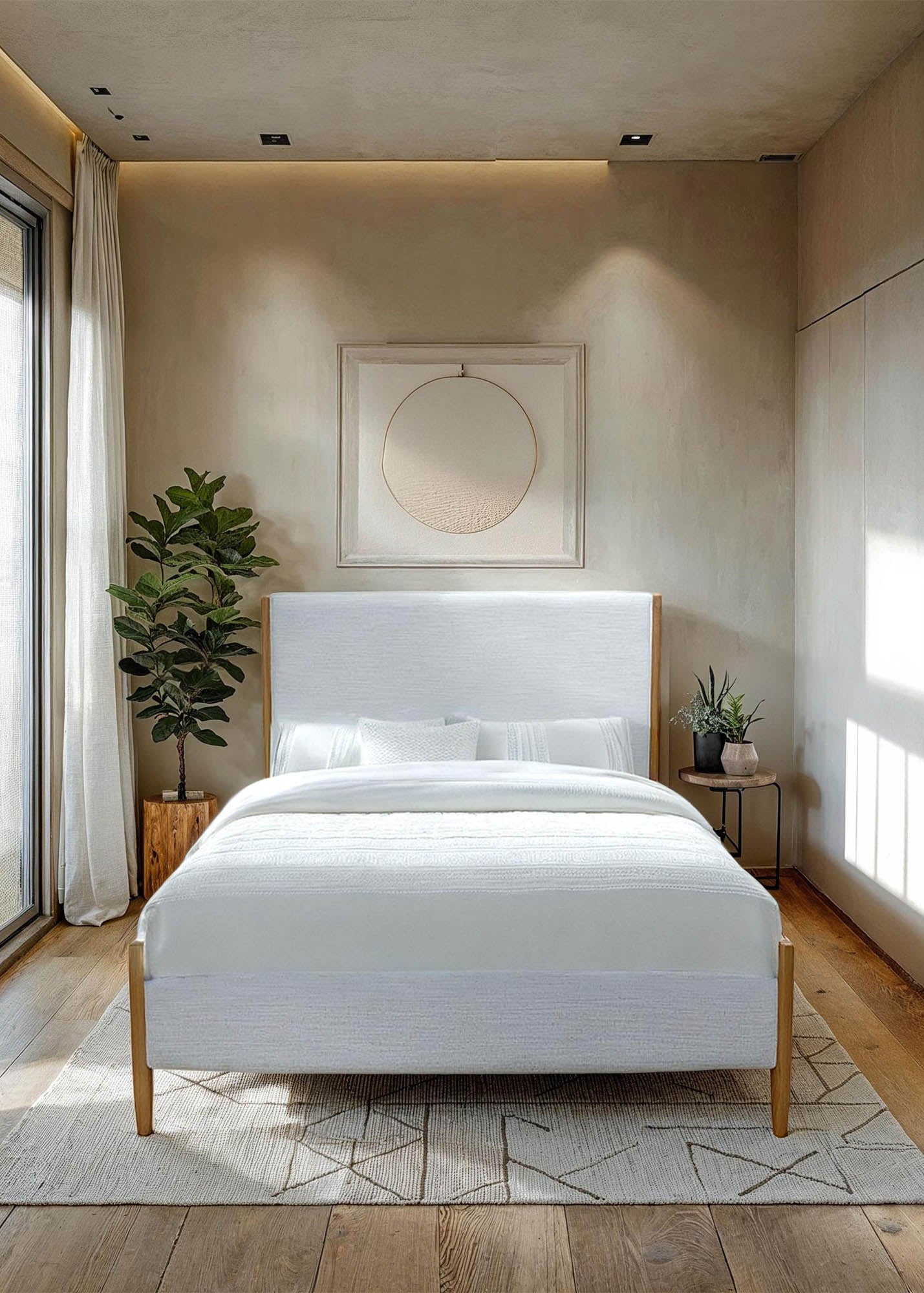 Kamelia Queen Bed - Sand