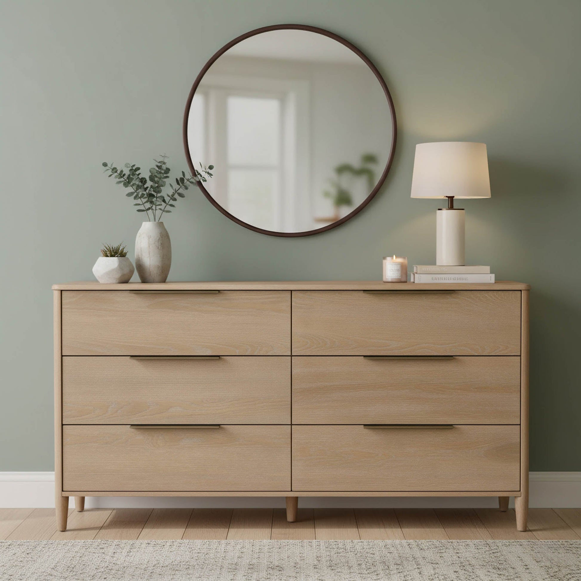 Kamelia 6 Drawer Dresser - Sand