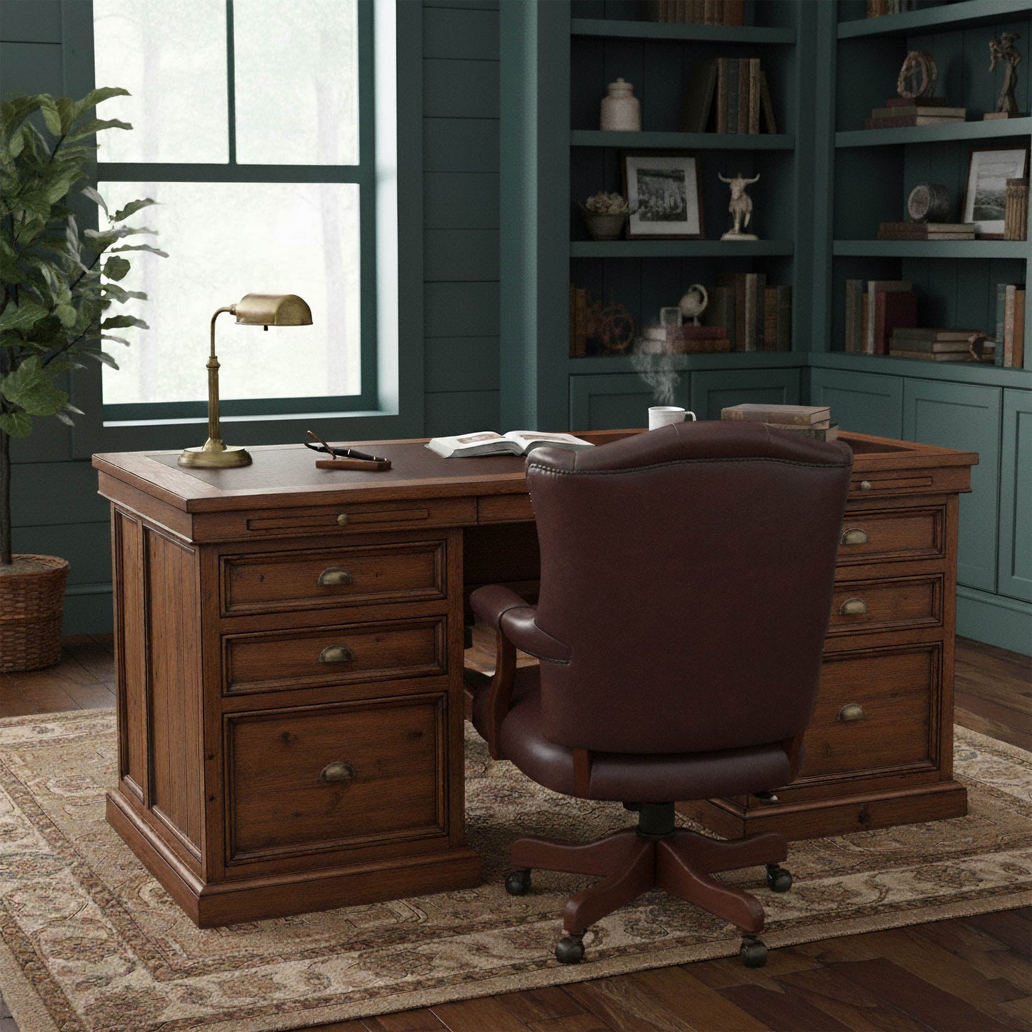 Lifestyle Double Desk - African Dusk