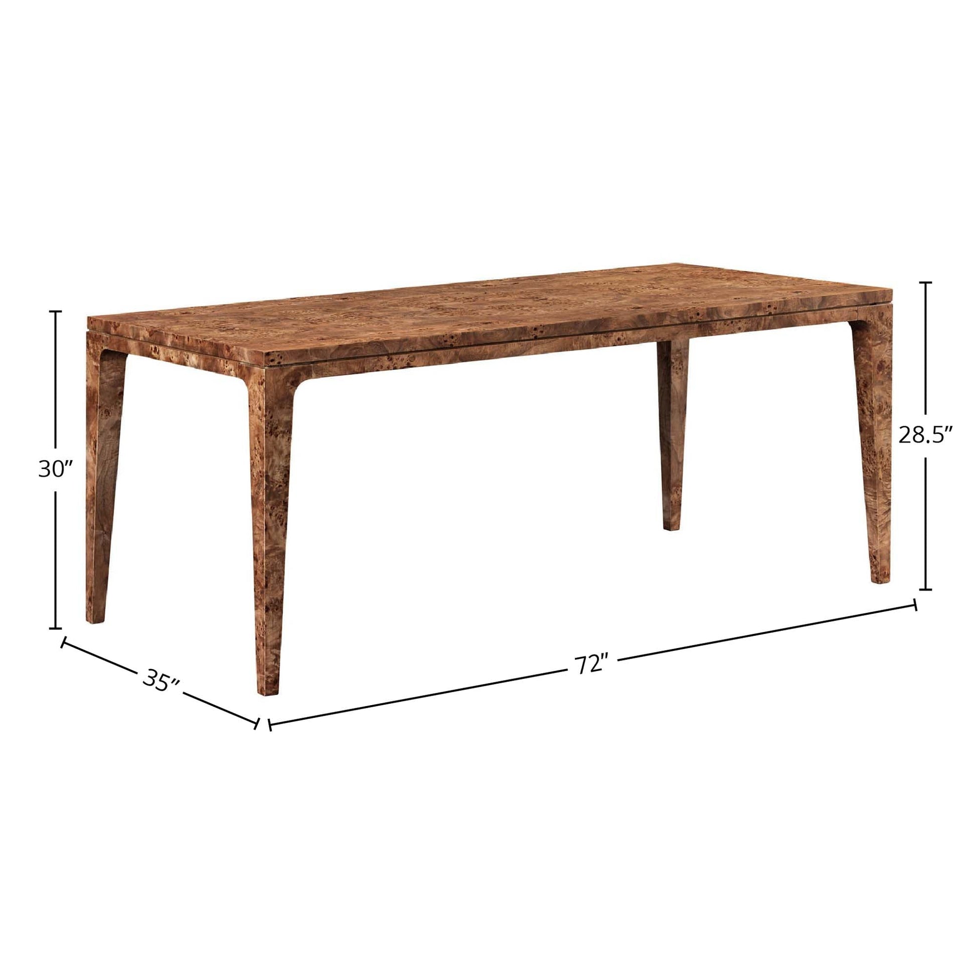 Mappa Regular Dining Table - Dark Burl