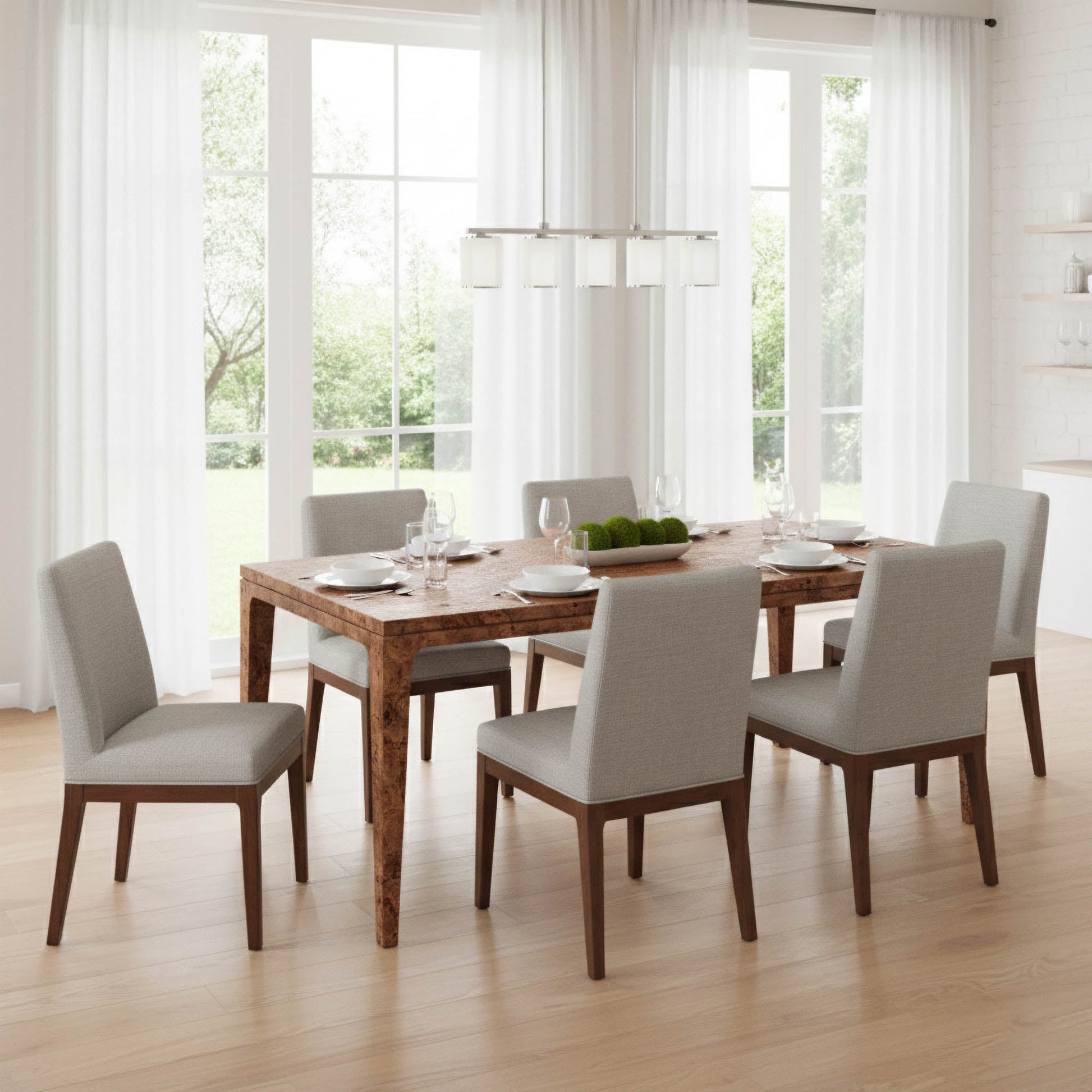 Mappa Regular Dining Table - Dark Burl