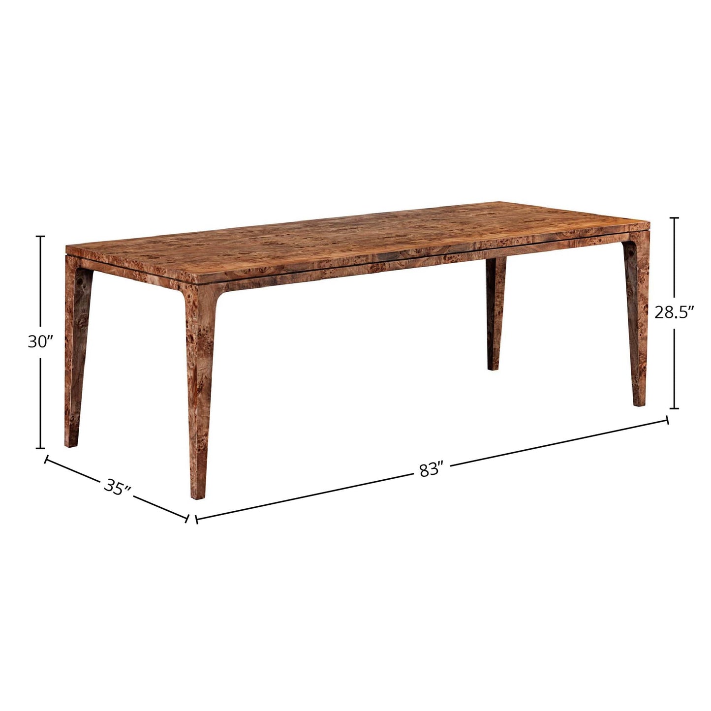 Mappa Large Dining Table - Dark Burl