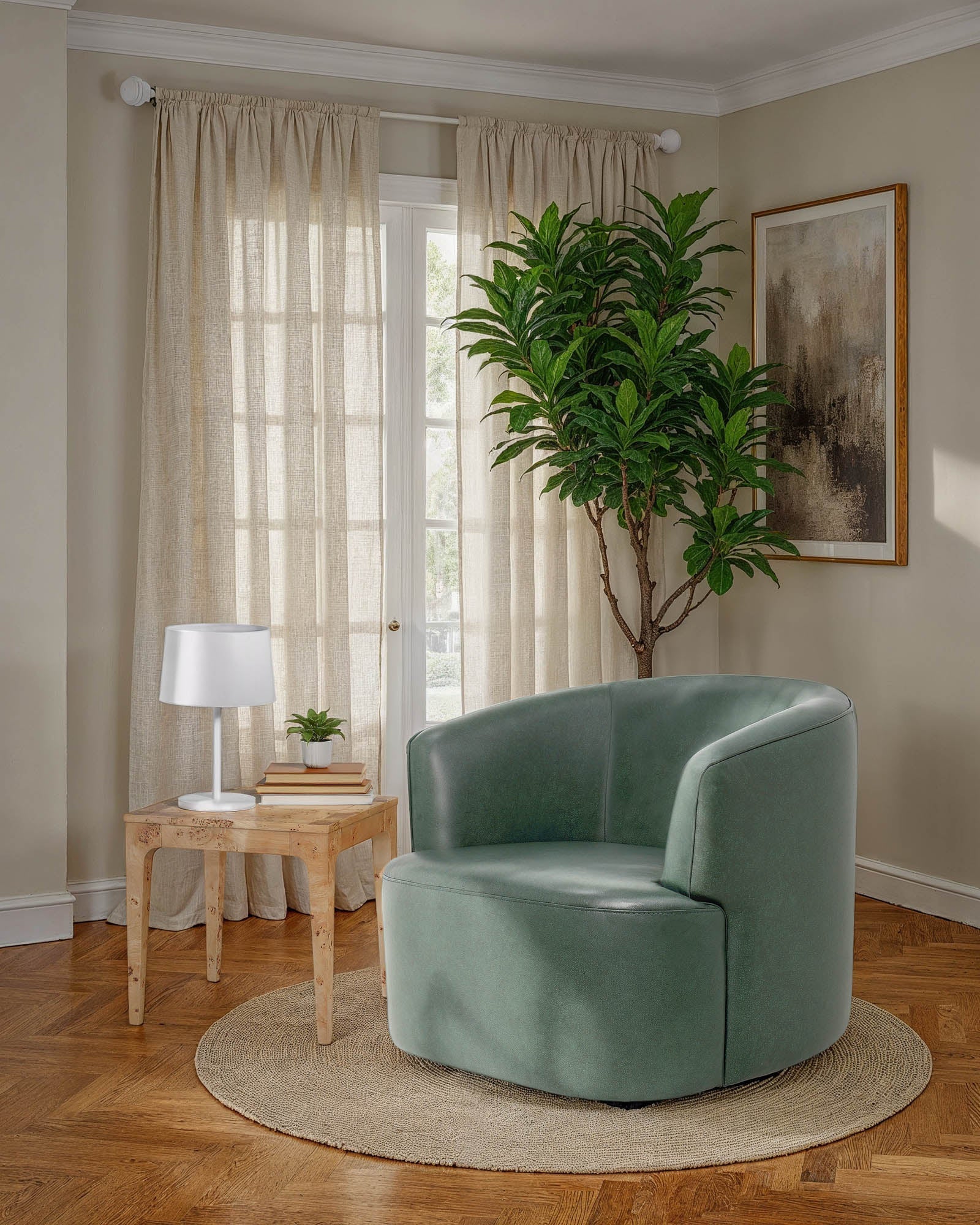 Mappa Side Table - Dark Burl