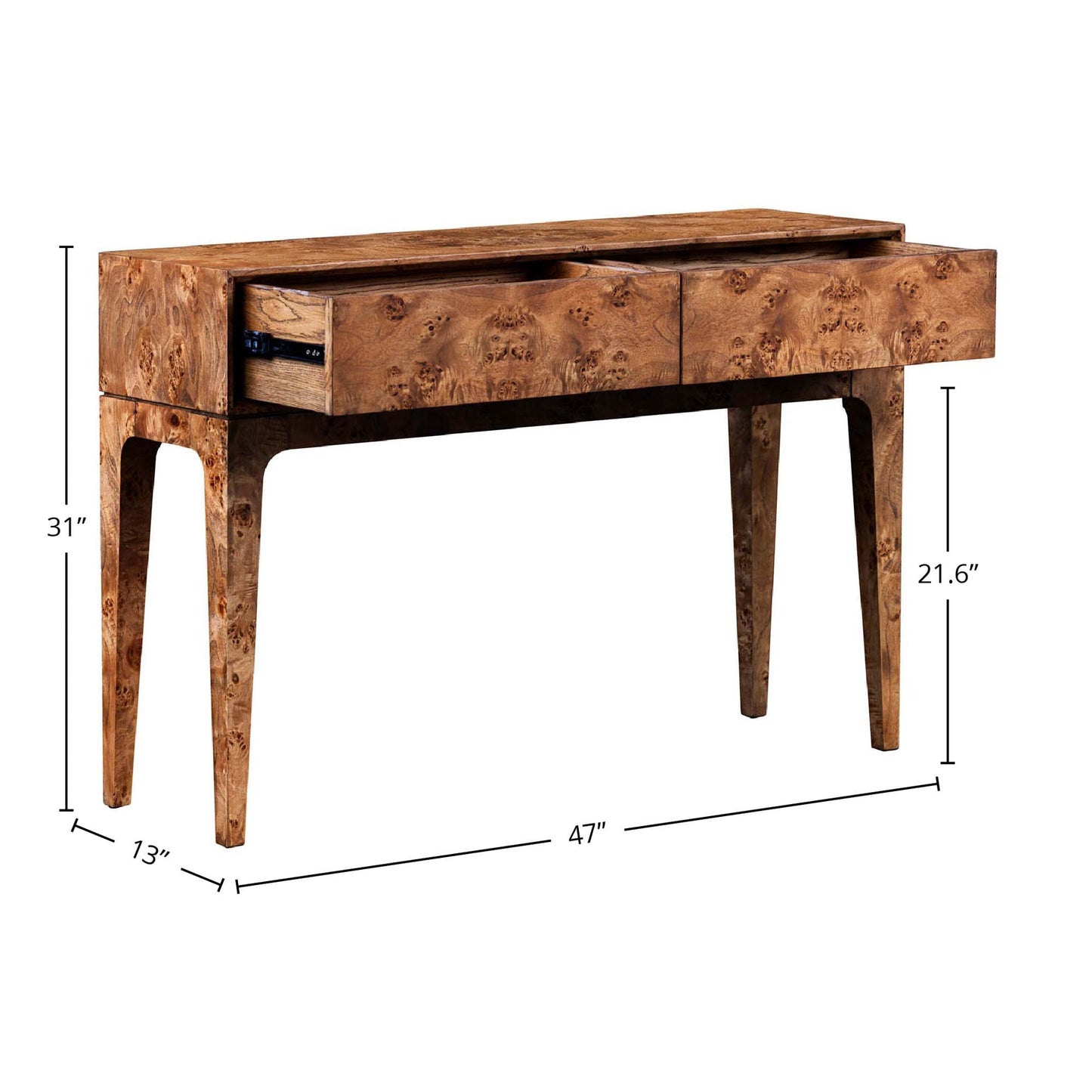 Mappa Console Table - Dark Burl