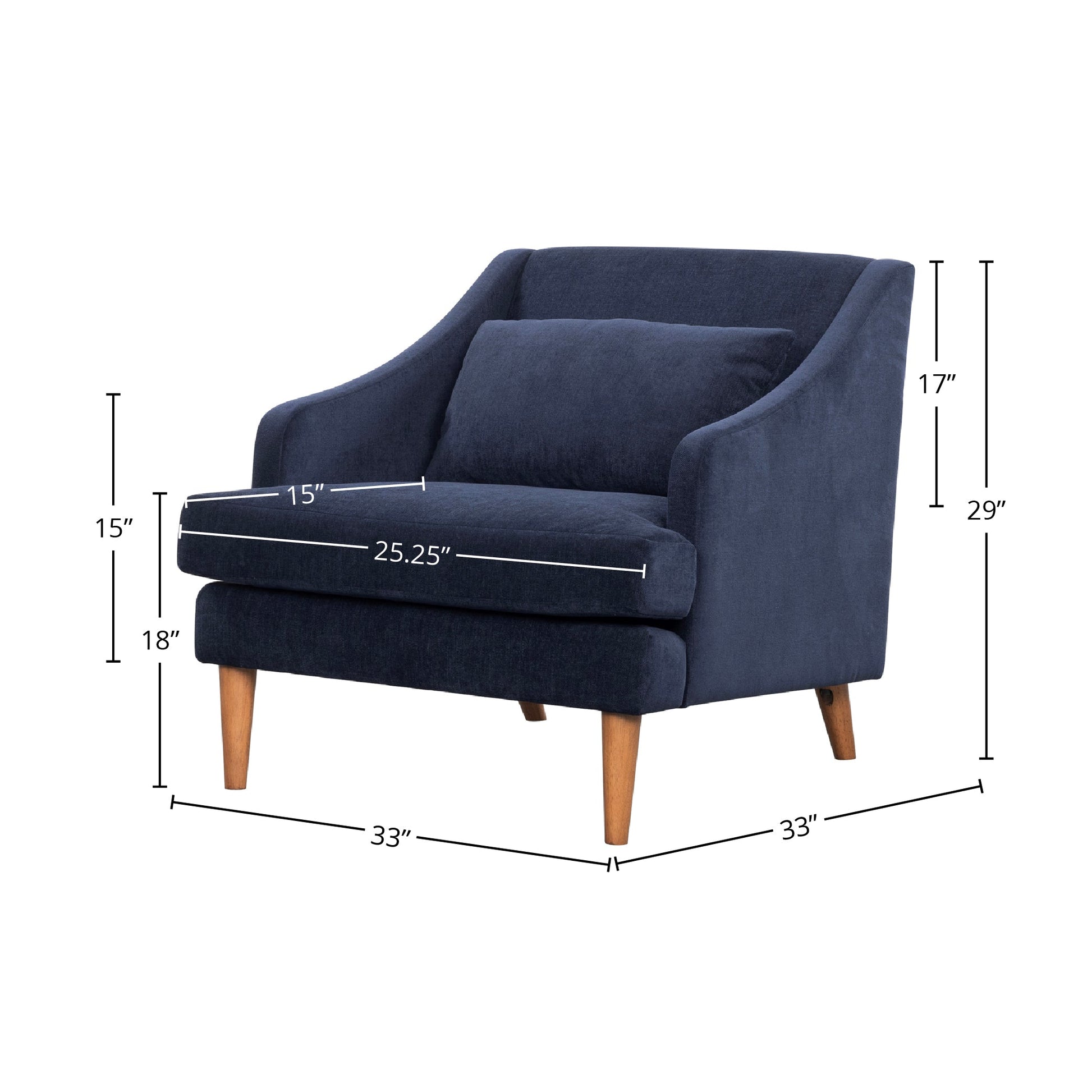Missy Club Chair - Navy Velvet