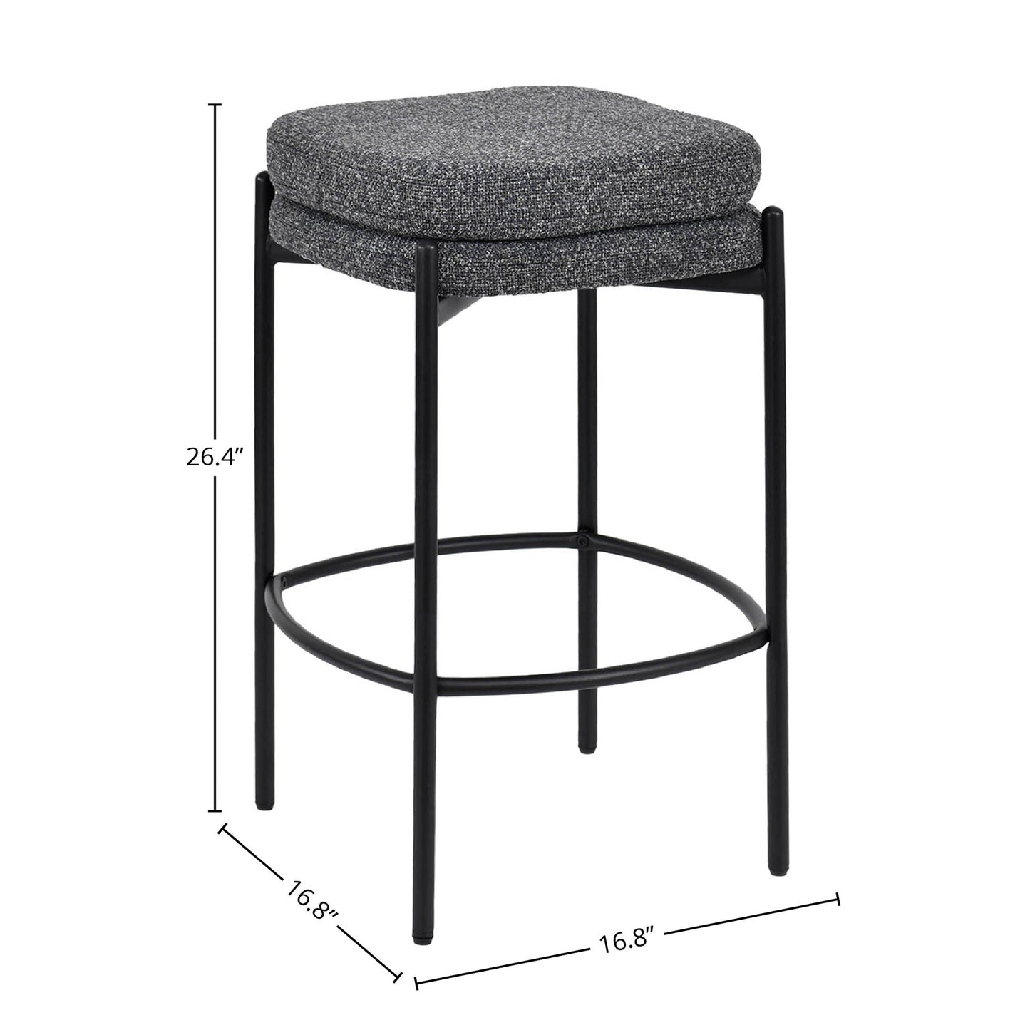 Nina Counter Stool - Chunky Grey