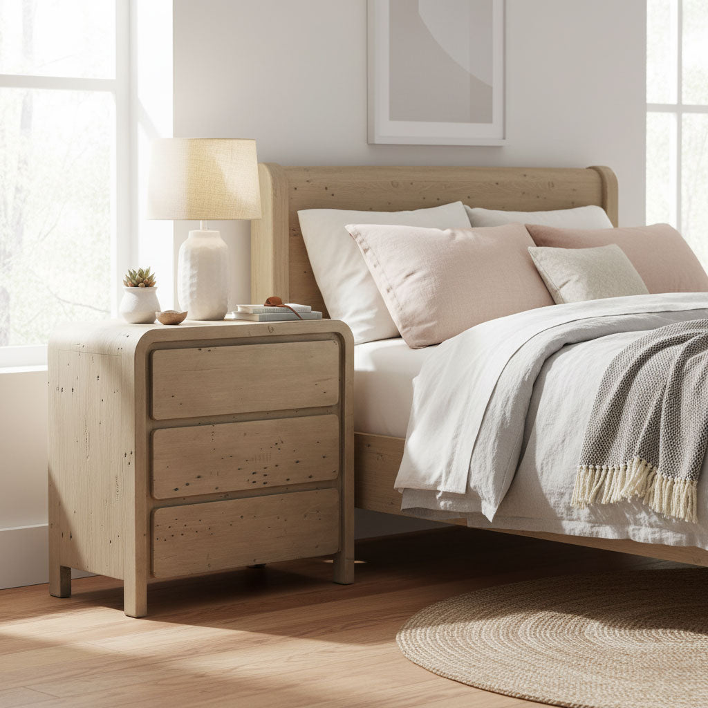 Opera 3 Drawer Small Chest - Scrubbed Teak