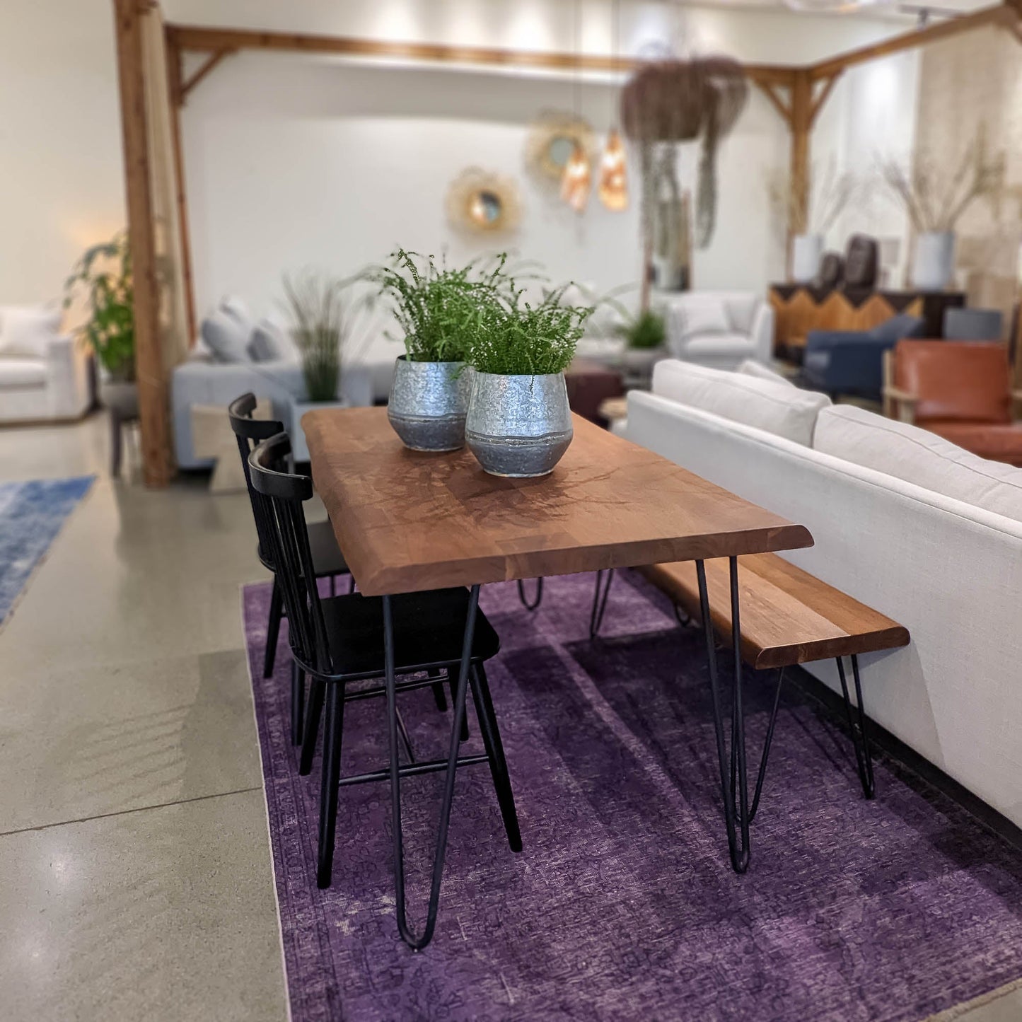 Organic Dining Table - Matte Brown