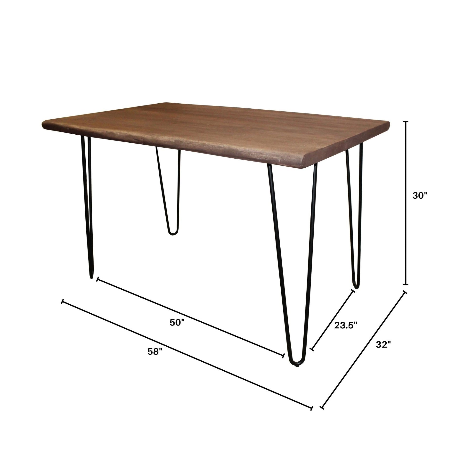 Organic Dining Table - Matte Brown