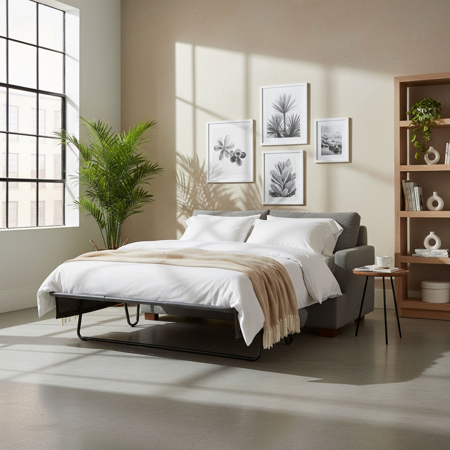 Martha Queen Sofa Bed - Pepper Grey (Performance)