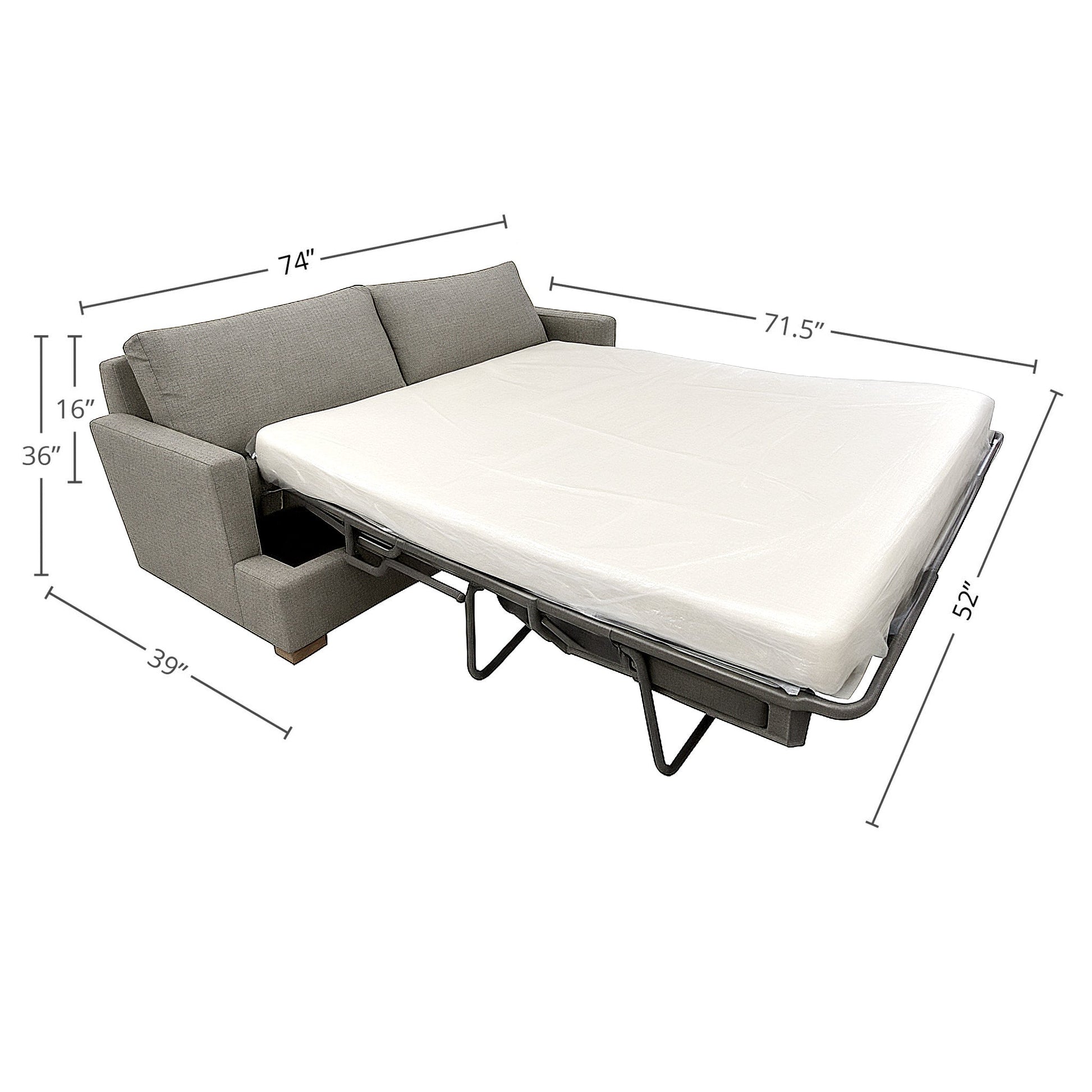 Martha Double Sofa Bed - Pepper Grey (Performance)