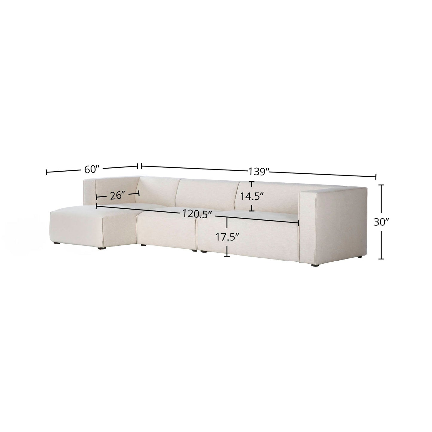 Premium Left Modular Sectional