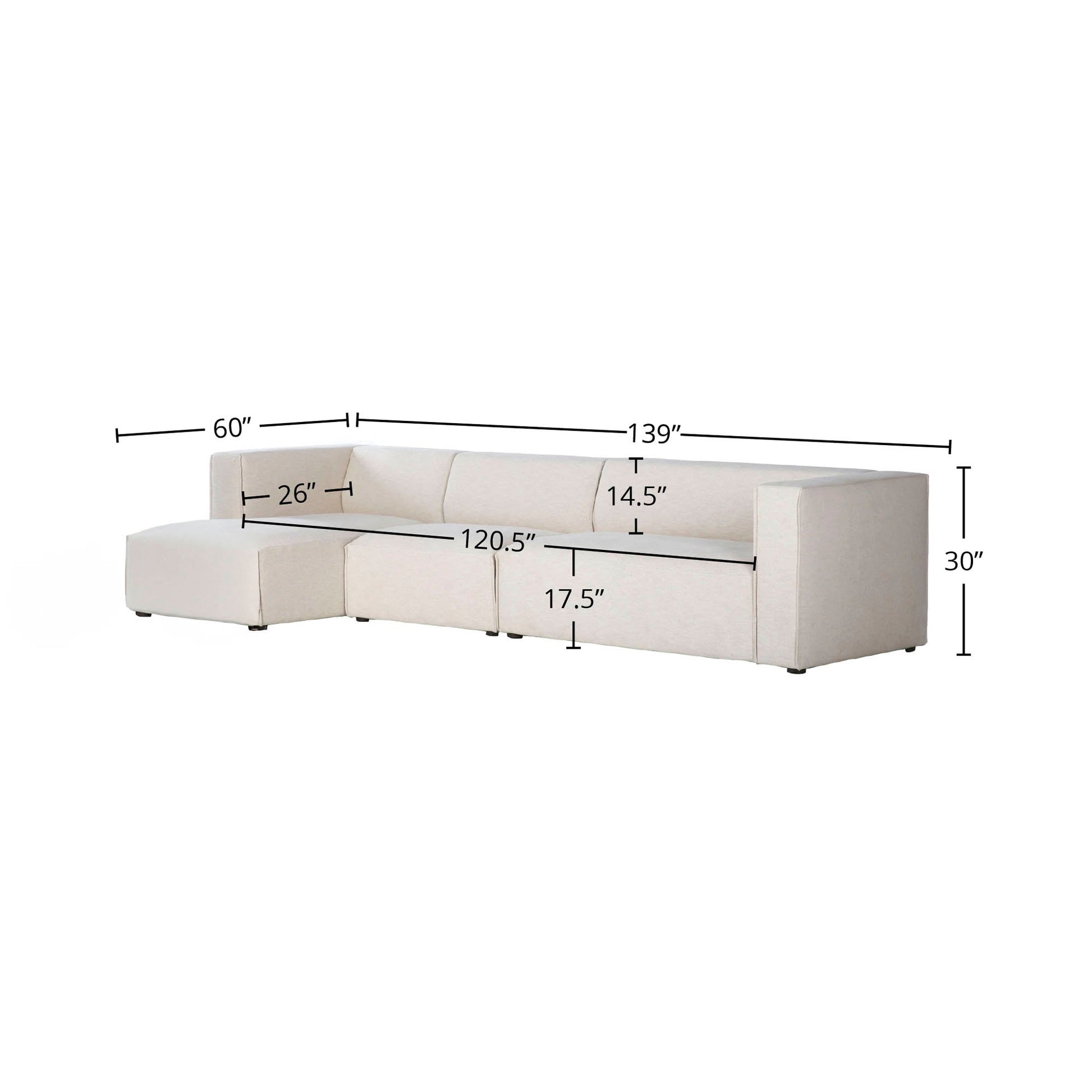 Premium Left Modular Sectional
