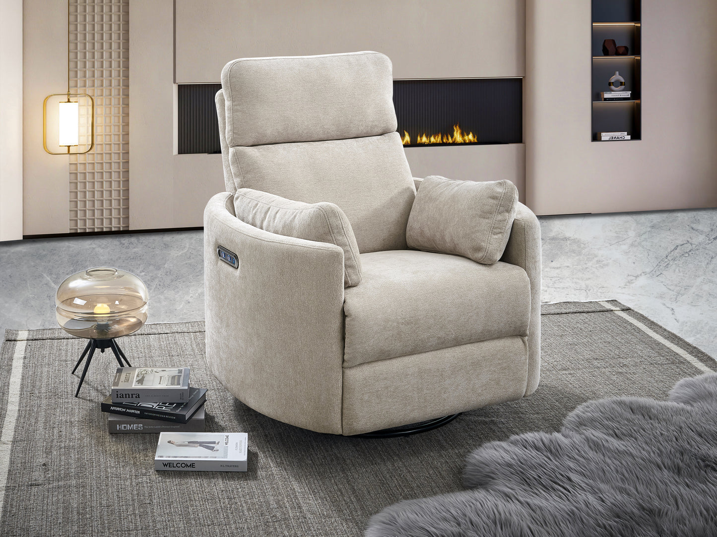 Dino Swivel Power Rocker Recliner Chair