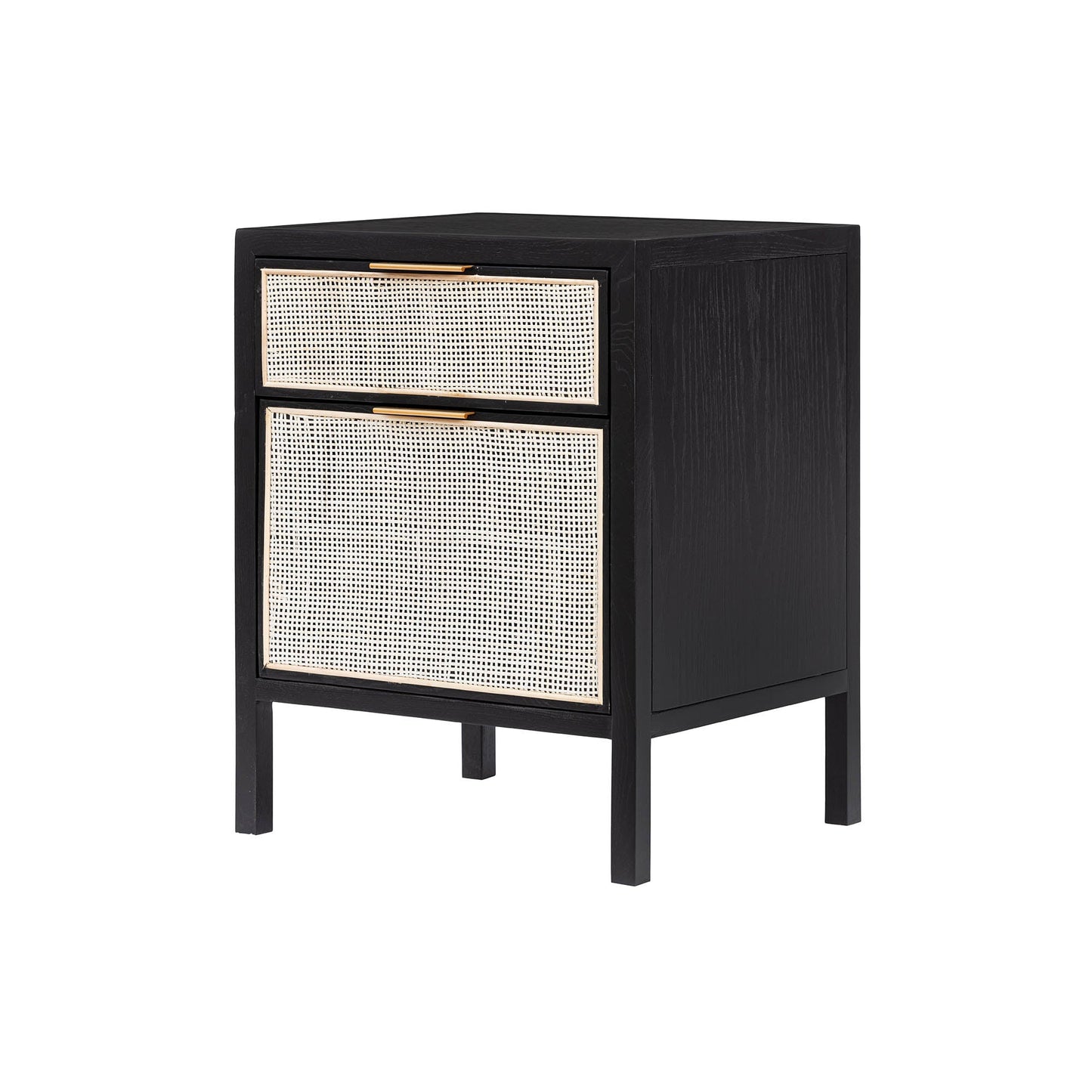 Rattan Filing Cabinet - Ebony