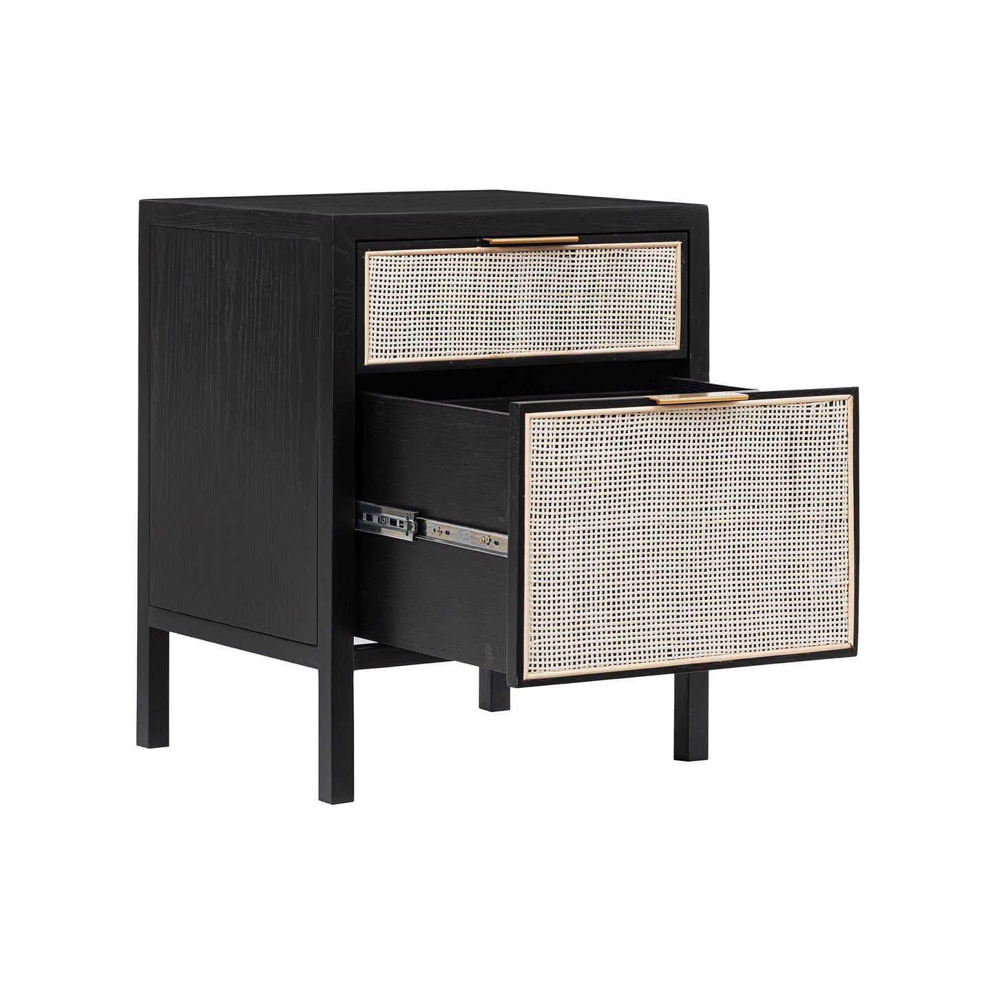 Rattan Filing Cabinet - Ebony