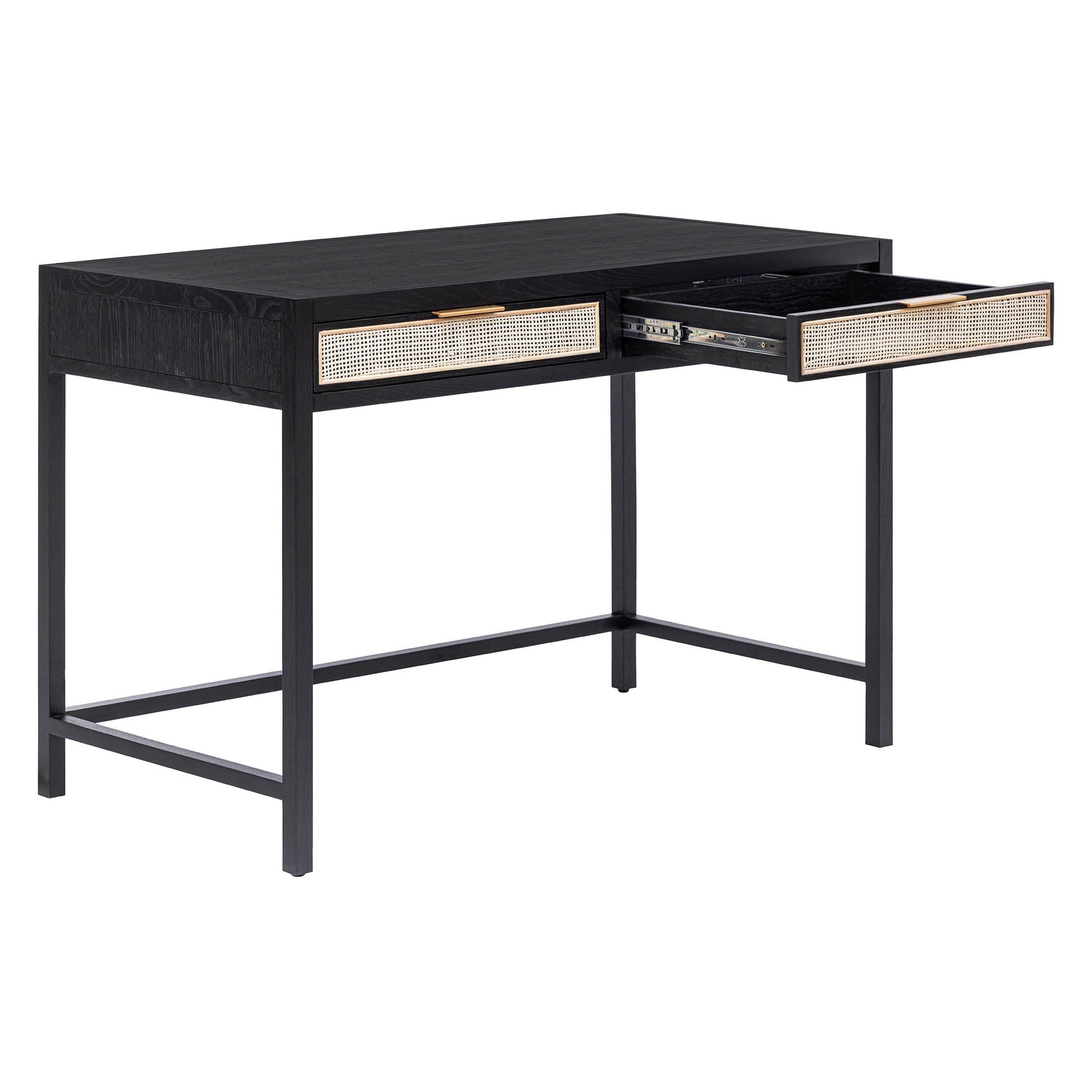 Rattan Desk - Ebony