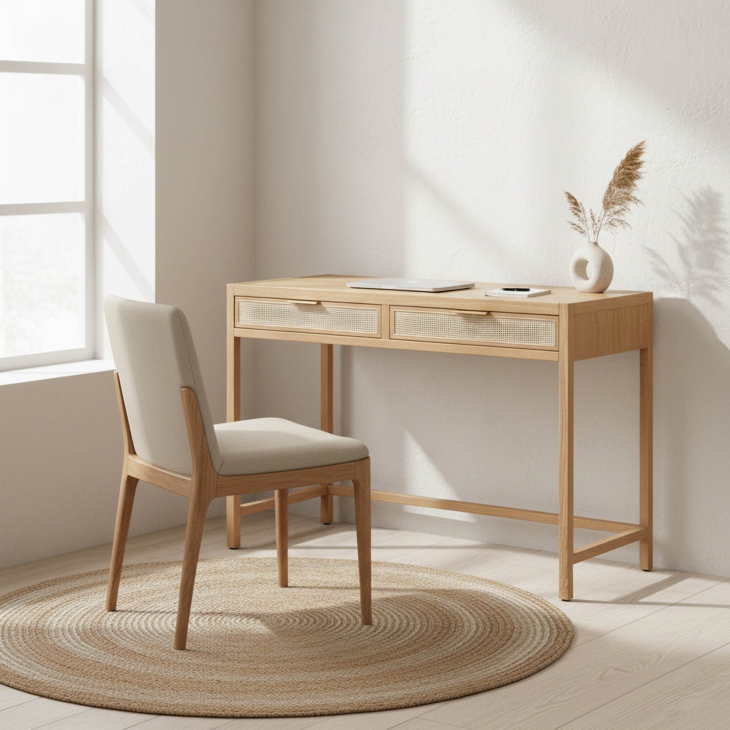 Rattan Desk - Natural