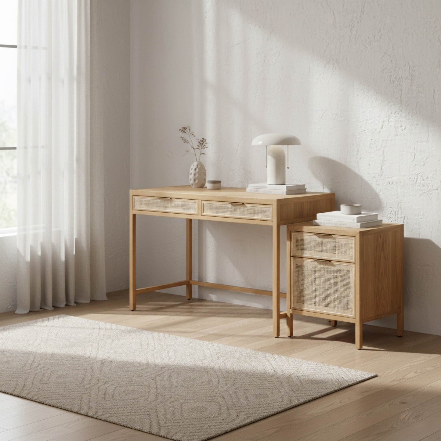 Rattan Desk - Natural