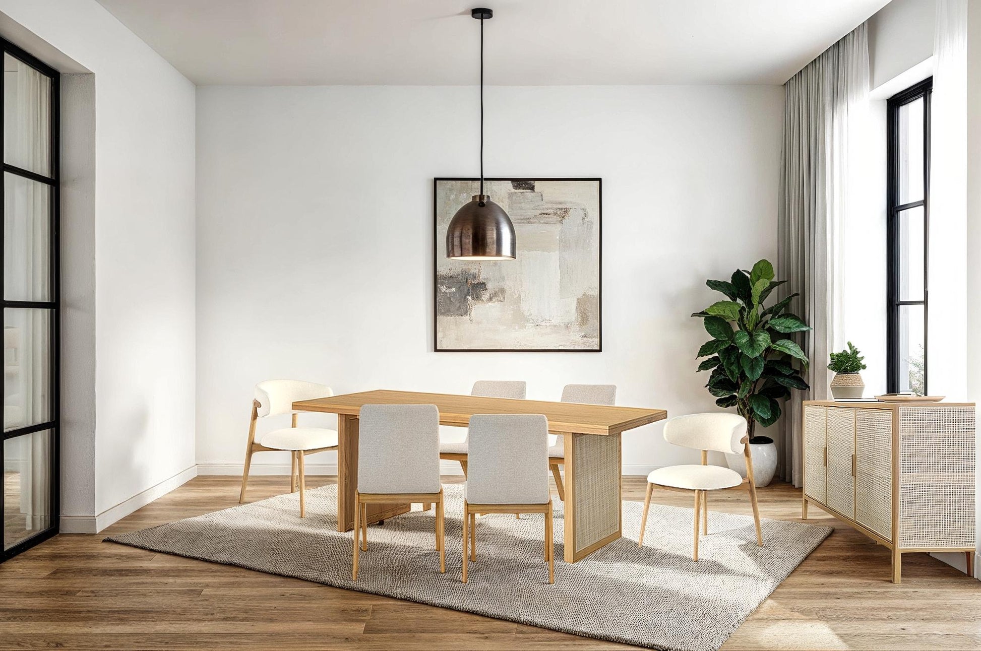 Rattan Dining Table - Natural