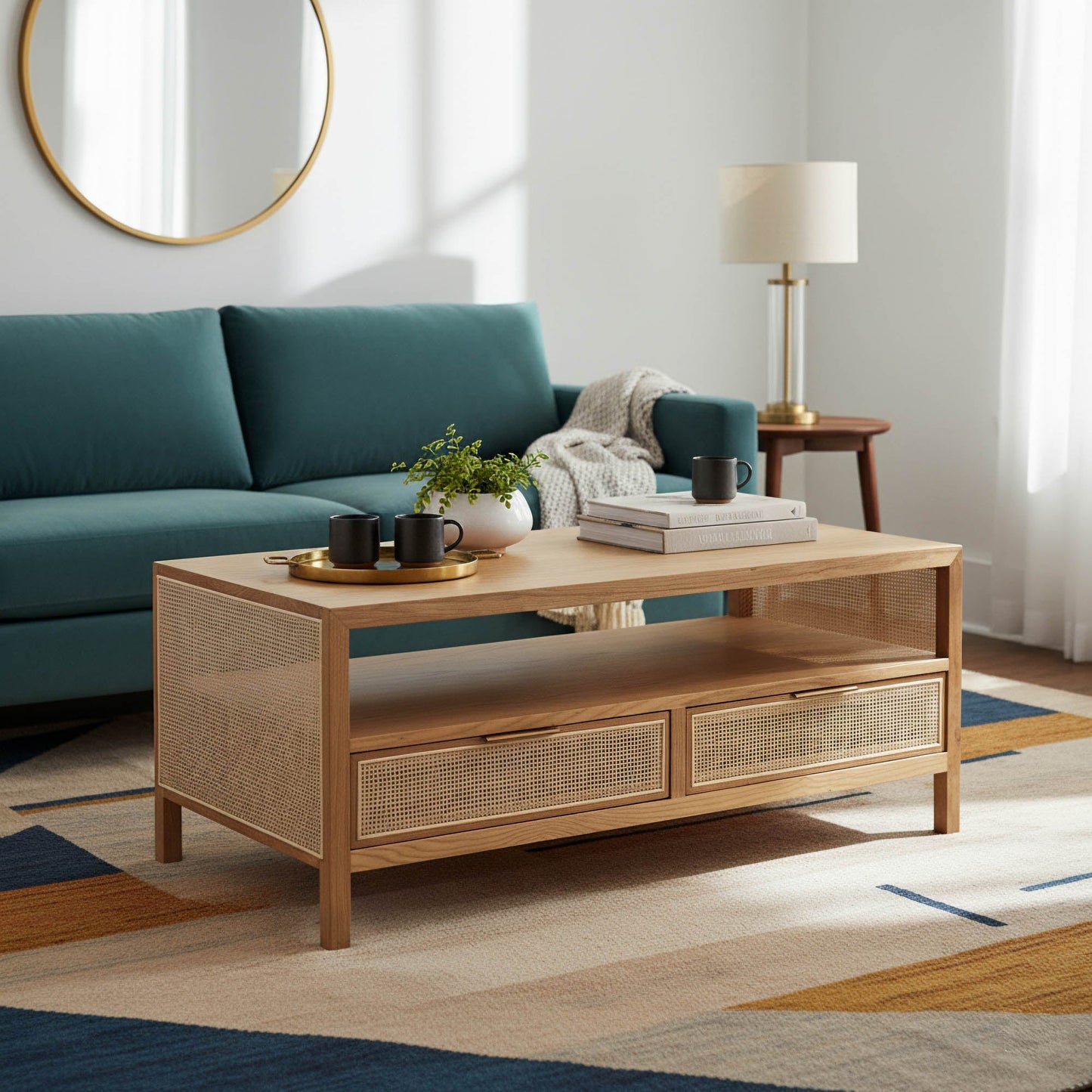 Rattan Coffee Table - Natural - Colour Variance from RAT032-N