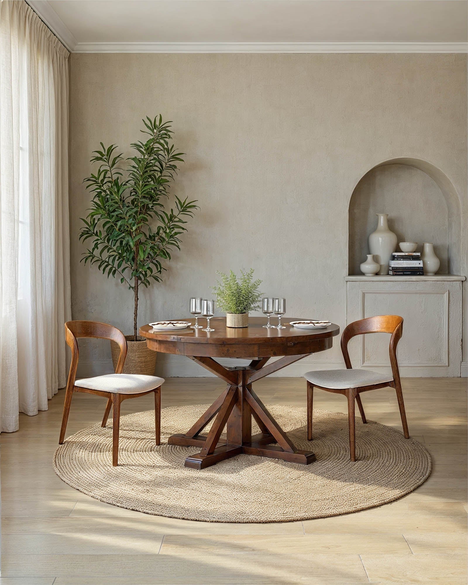 Rotondo Dining Chair - Walnut Frame