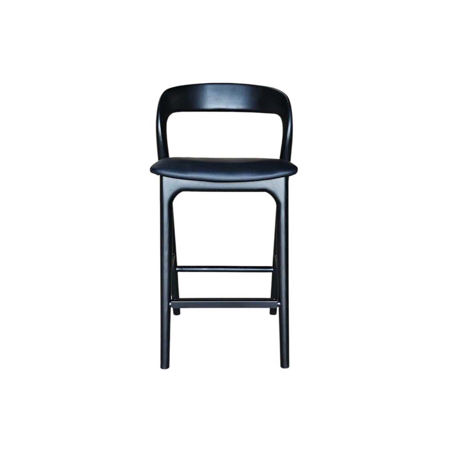 Rotondo Counter Stool - Black Frame w/ PU Seat